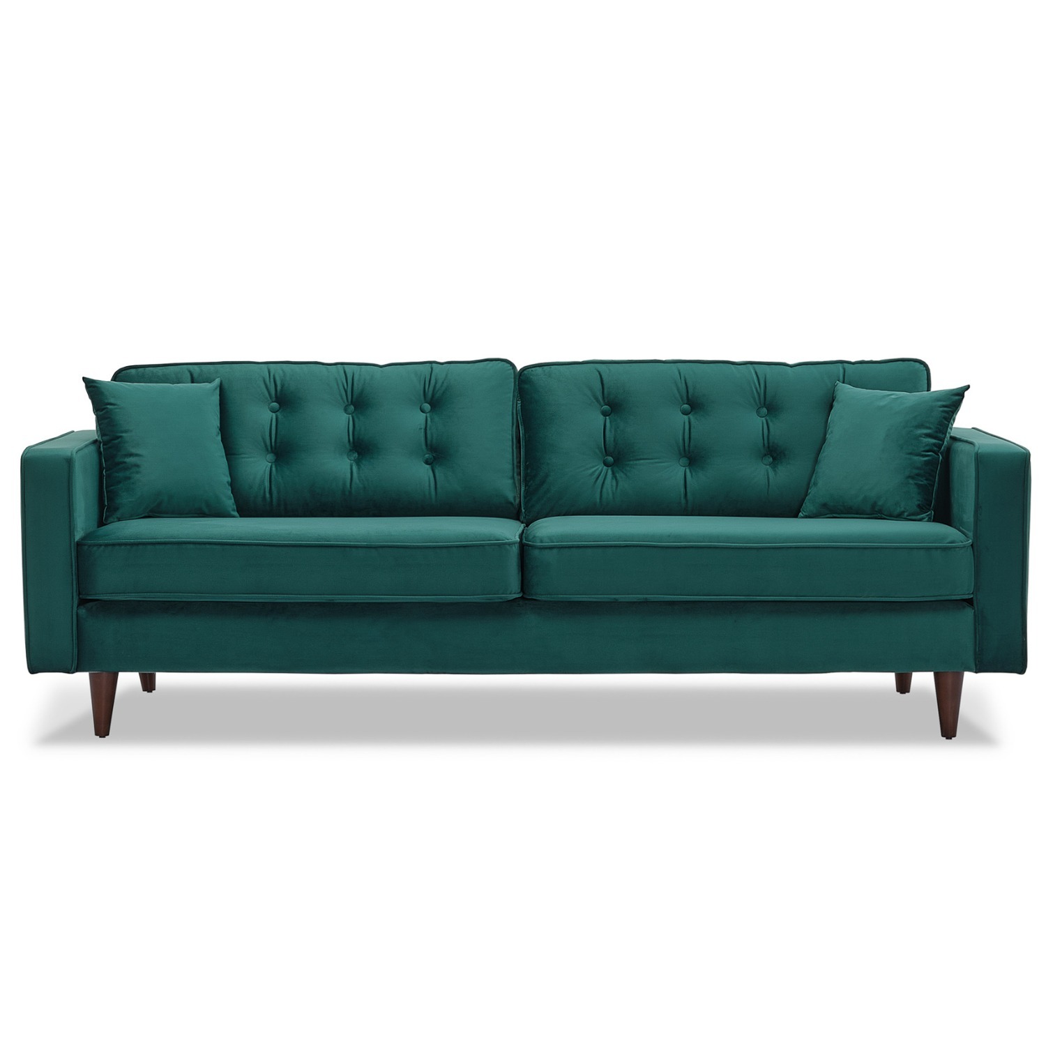 Oregon Green Velvet Sofa - image-6