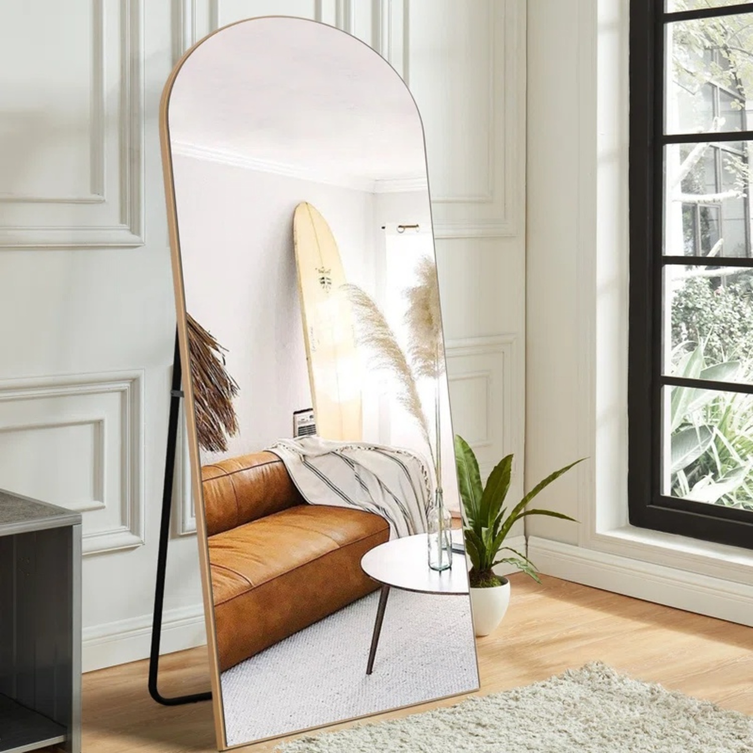 Wayfair Gold Round Mirror - image-4