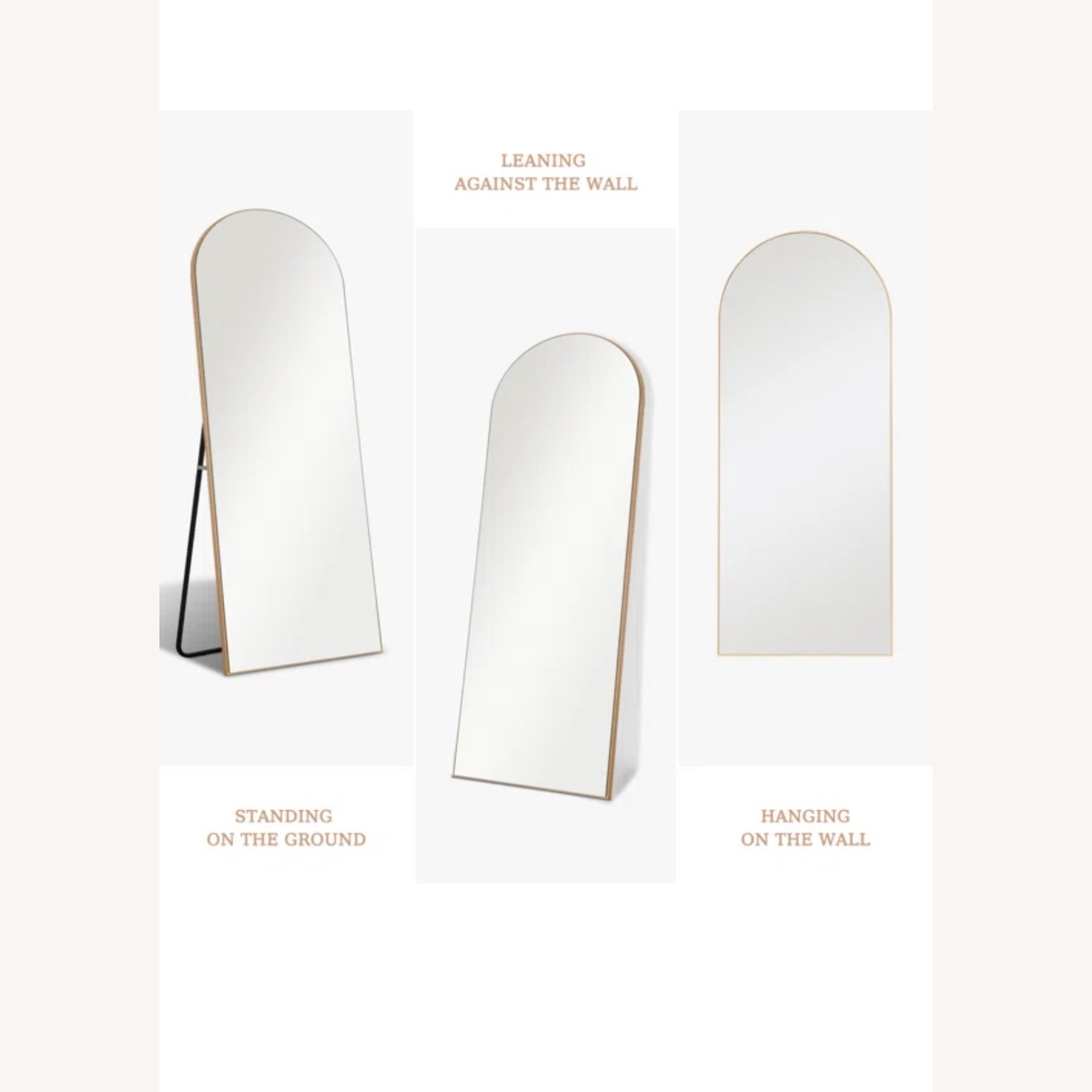 Wayfair Gold Round Mirror - image-3
