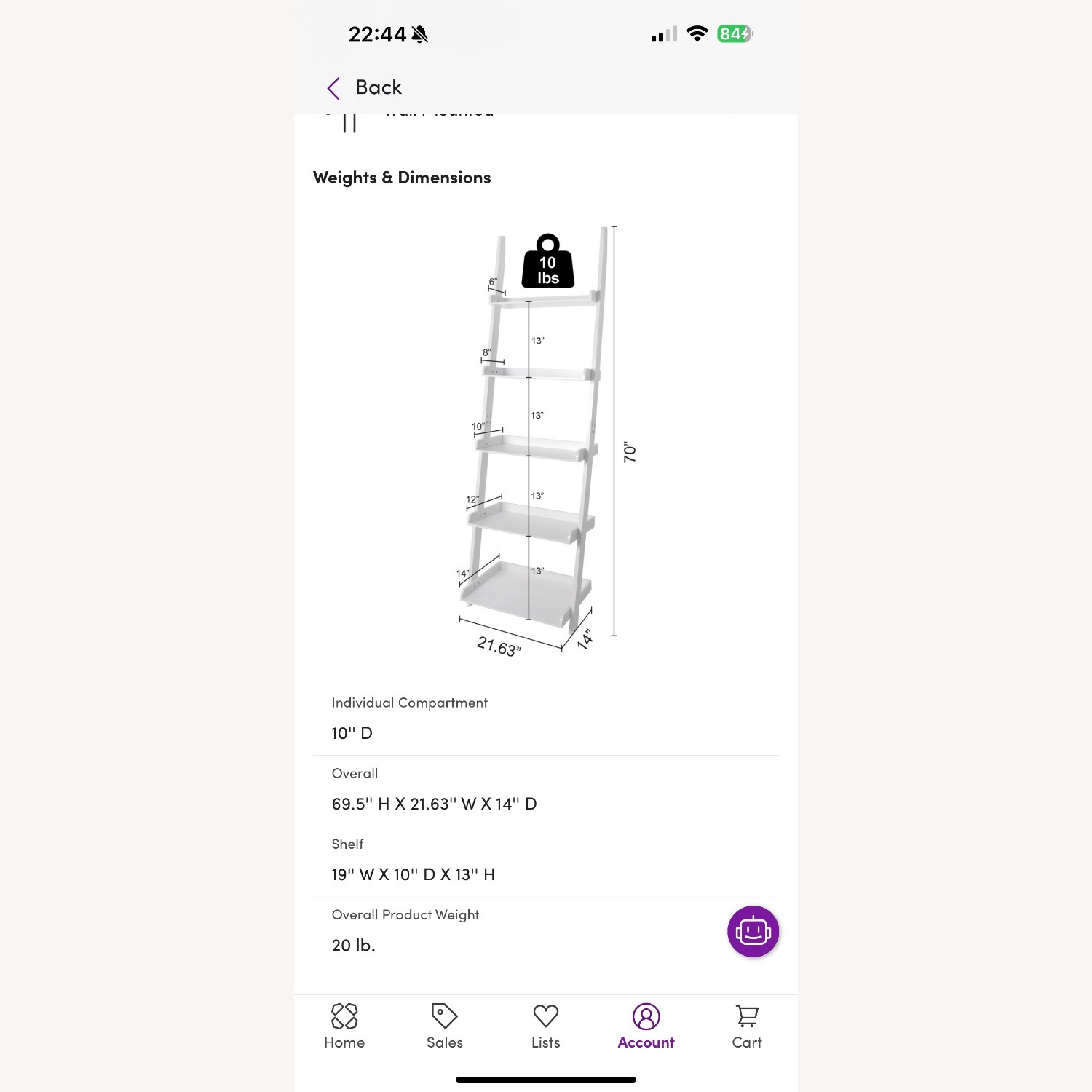 Wayfair Alyssya Ladder Bookshelf - image-1