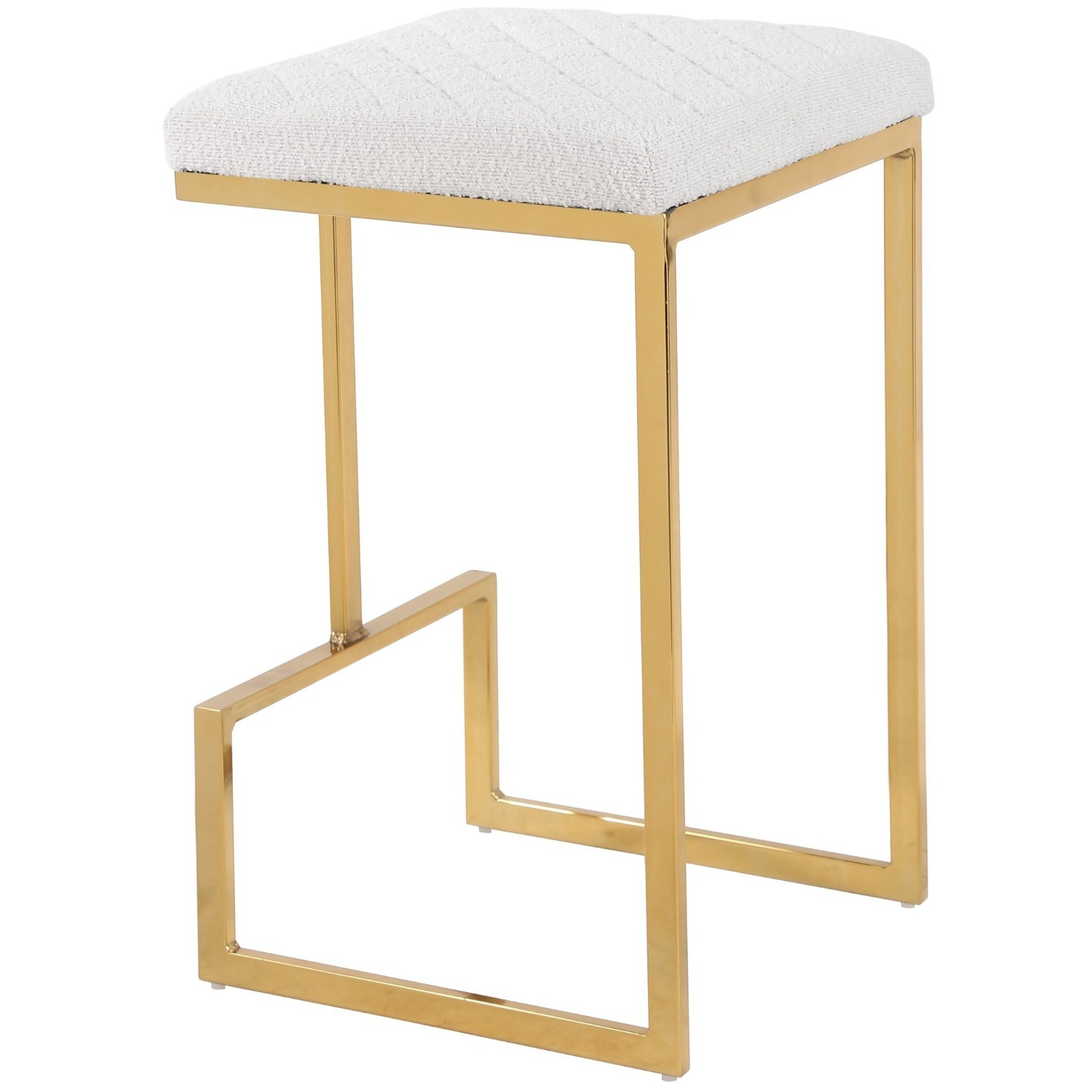 Felicia Beige Boucle Counter Stool - image-7