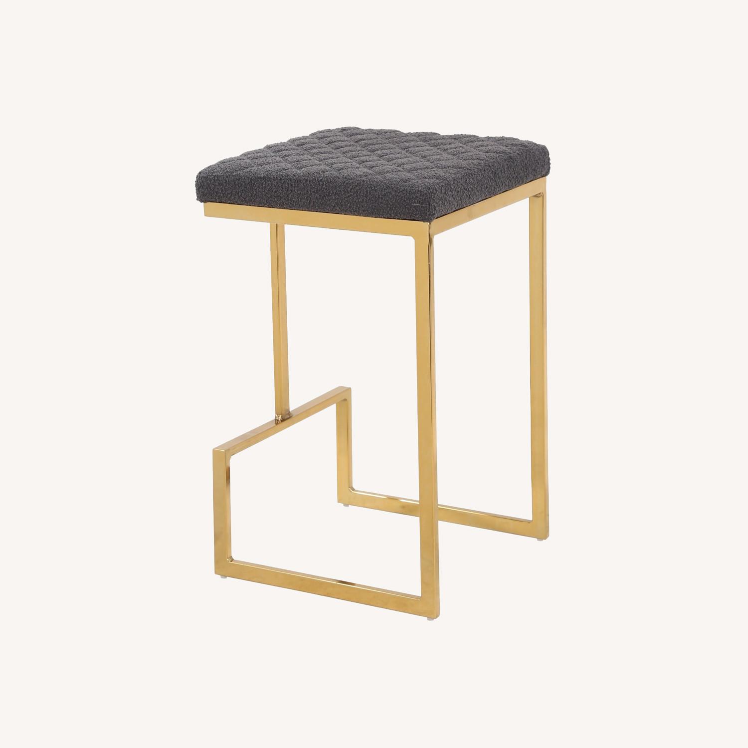 Felicia Grey Boucle Counter Stool - image-0