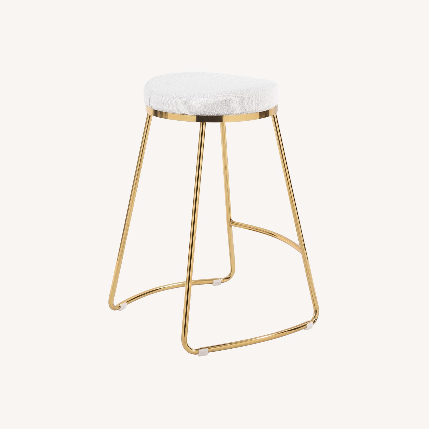 Bissel Beige Boucle Counter Stool - image-0