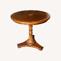 Ethan Allen Carved Pedestal Table