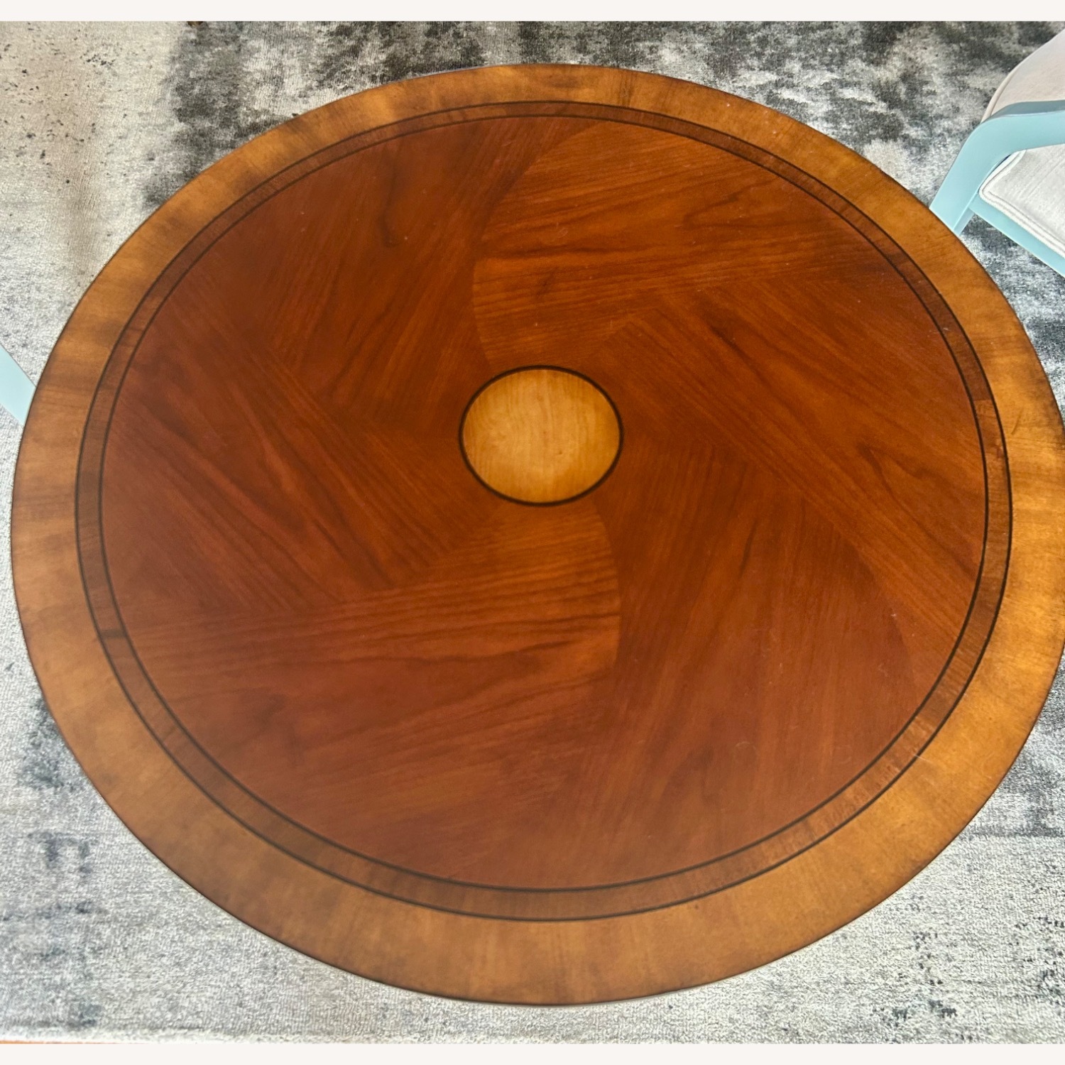 Ethan Allen Carved Pedestal Table - image-0