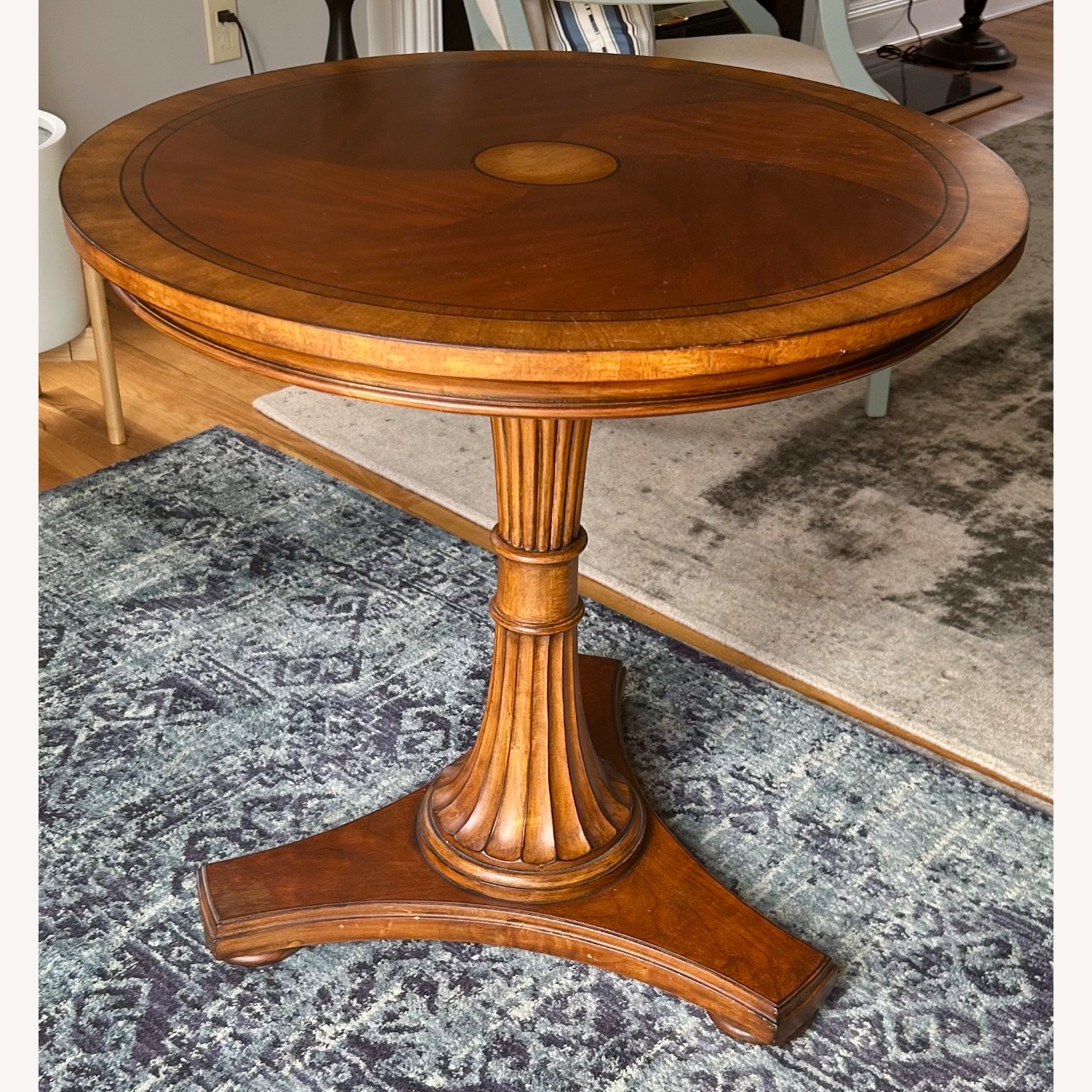 Ethan Allen Carved Pedestal Table - image-9