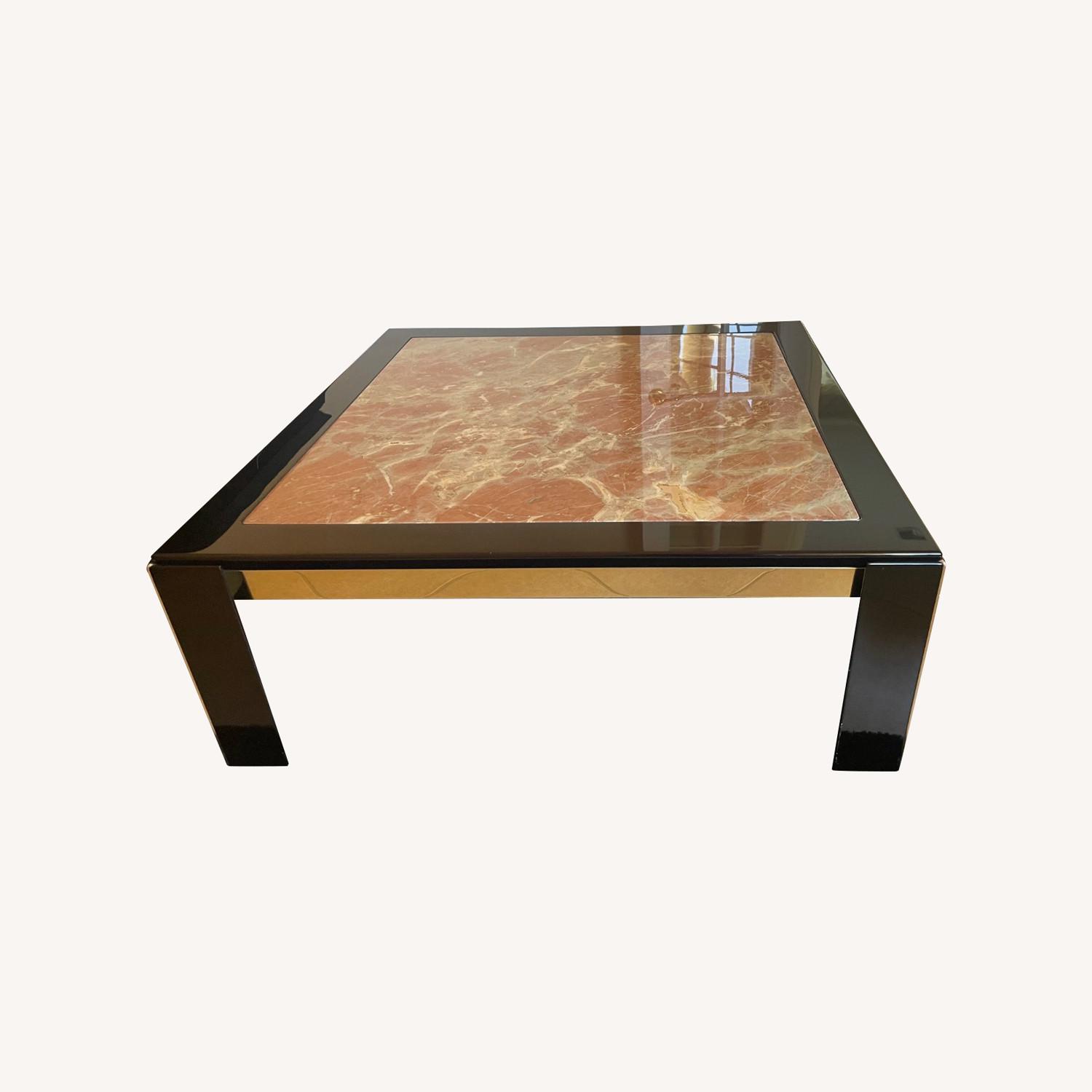 Italian Lacquer and Marble Coffee Table - image-0