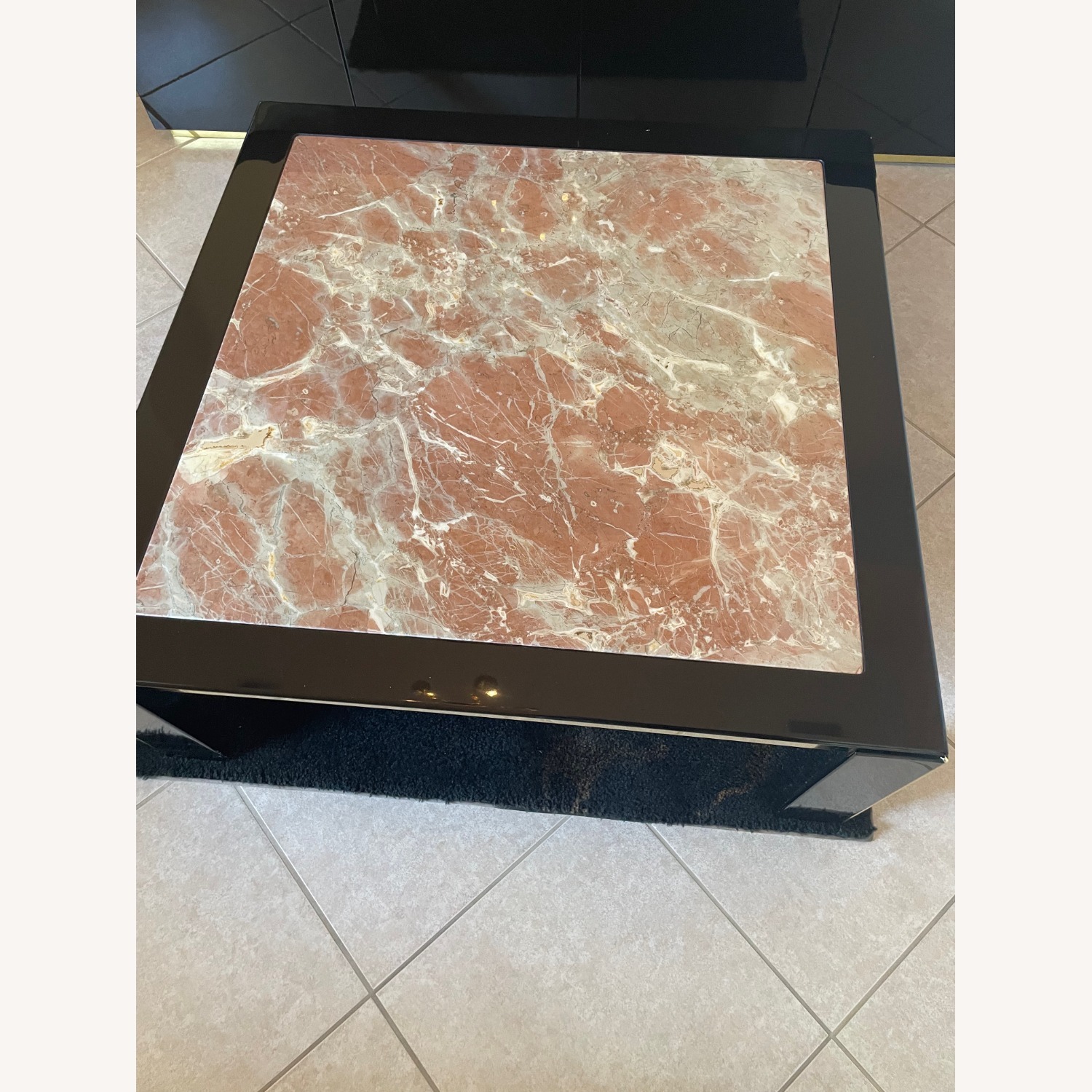 Italian Lacquer and Marble Coffee Table - image-3