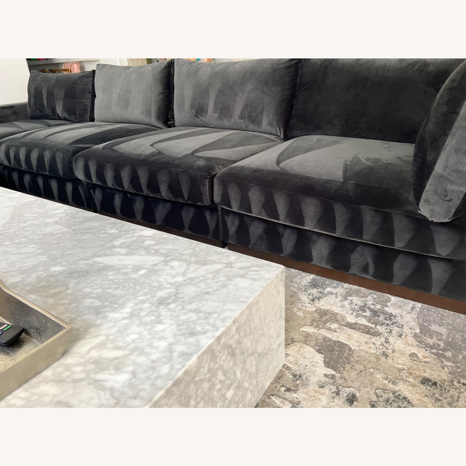 Joybird Holt Grand Sectional Velvet - image-1