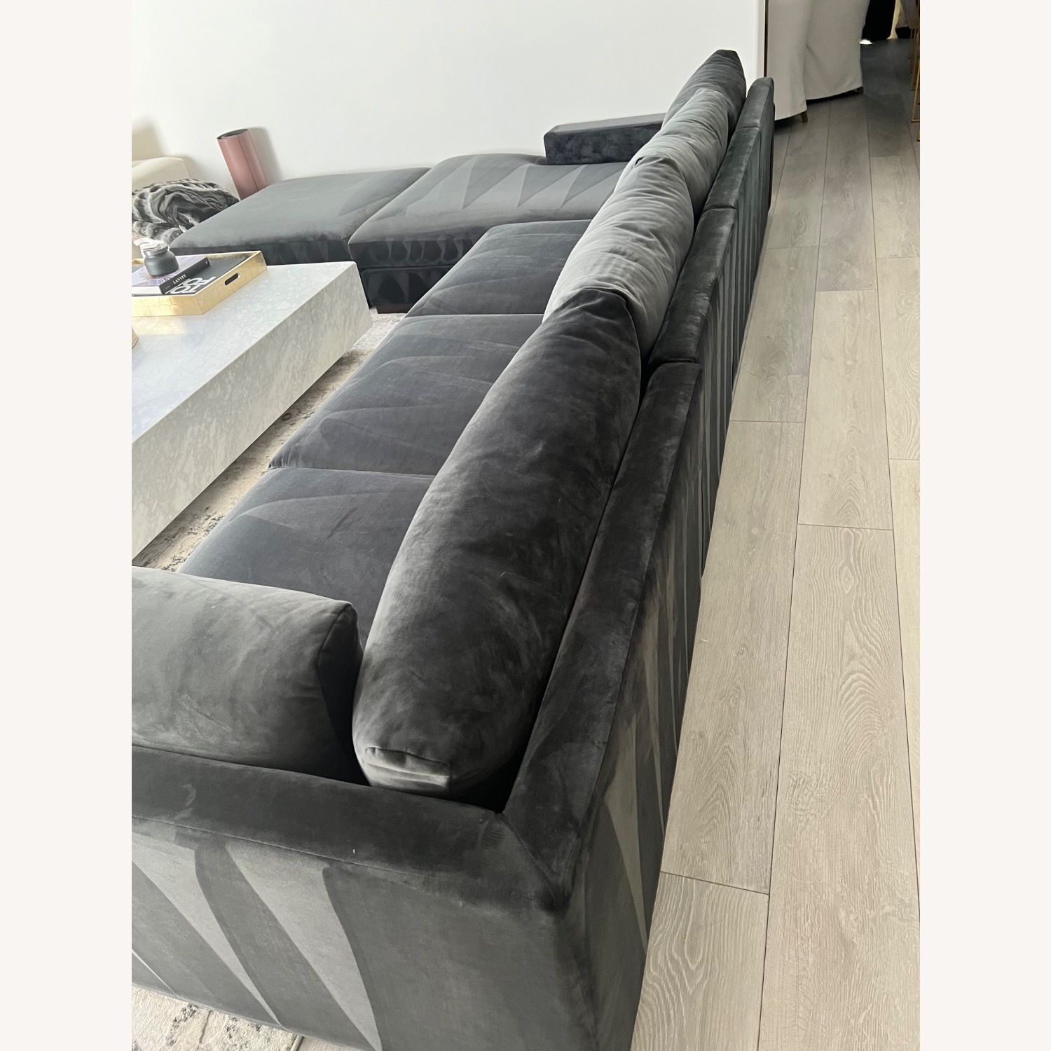 Joybird Holt Grand Sectional Velvet - image-4