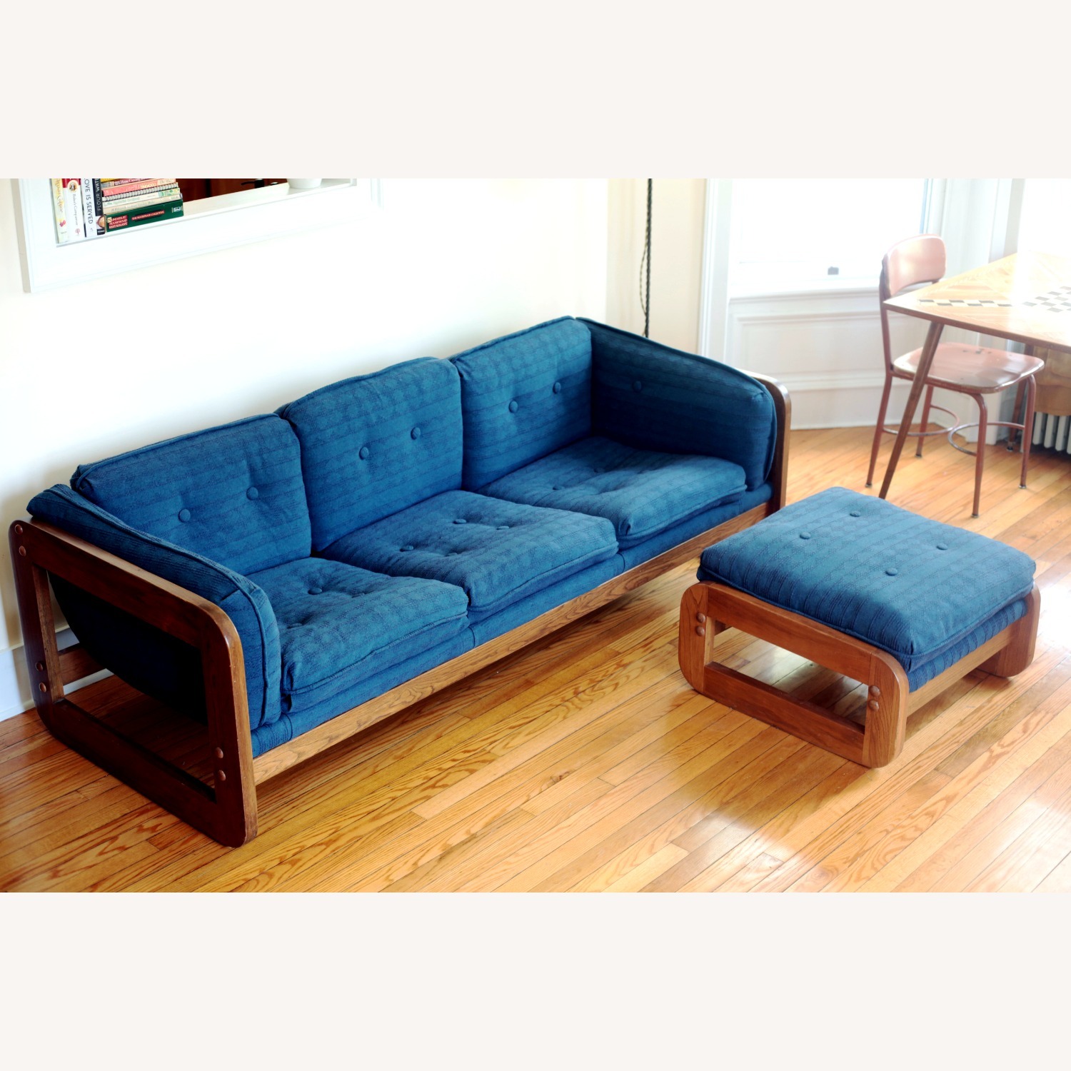 Vintage 1970s Oak Frame Sofa - image-1