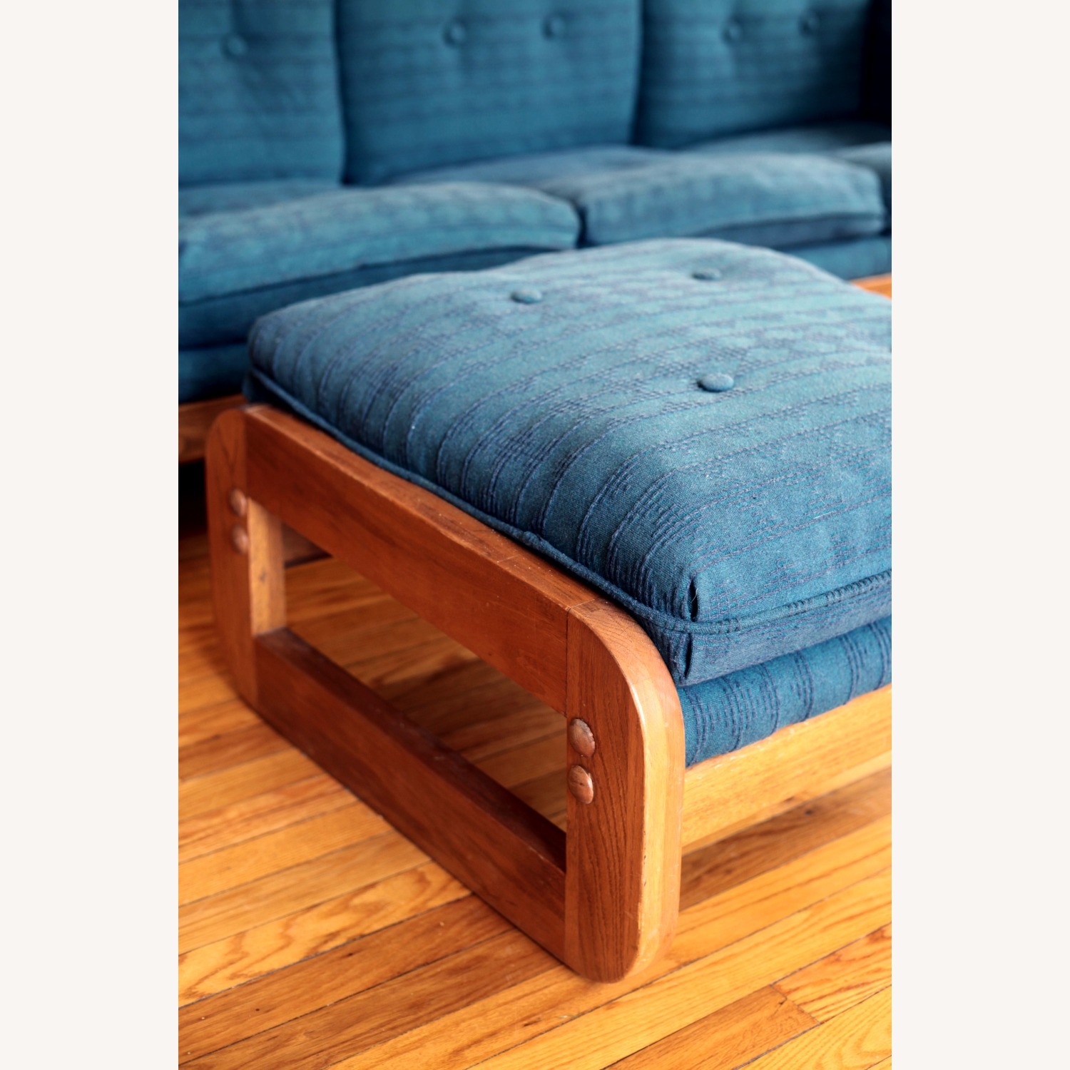 Vintage 1970s Oak Frame Sofa - image-3