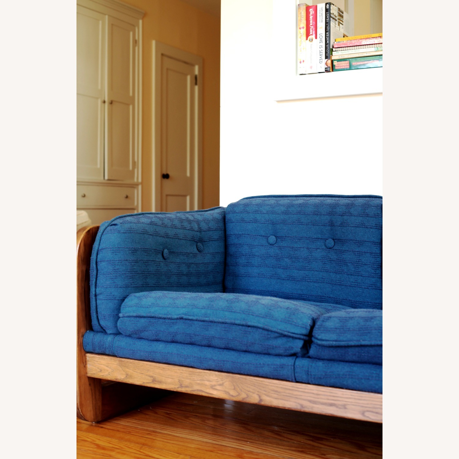 Vintage 1970s Oak Frame Sofa - image-2
