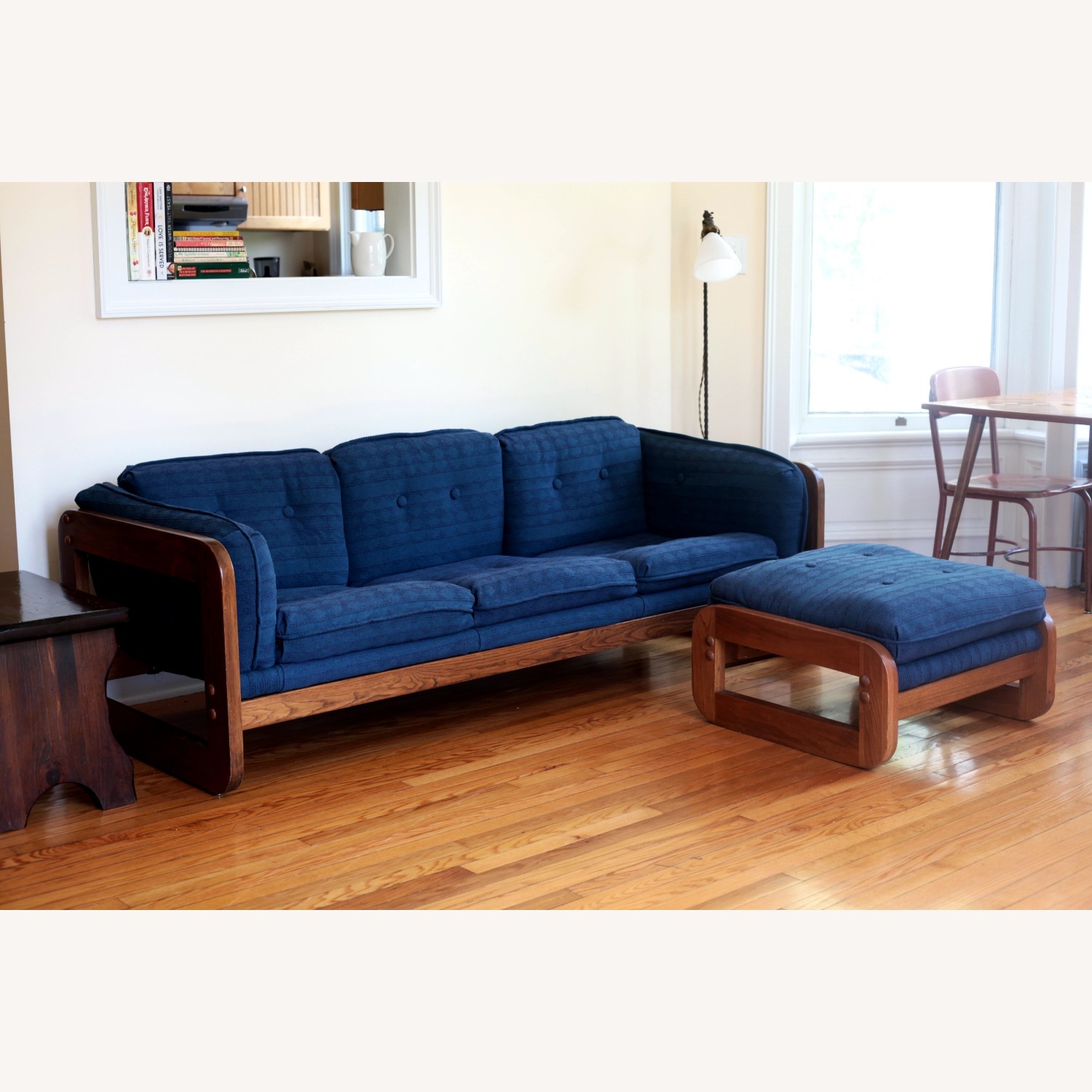 Vintage 1970s Oak Frame Sofa - image-5