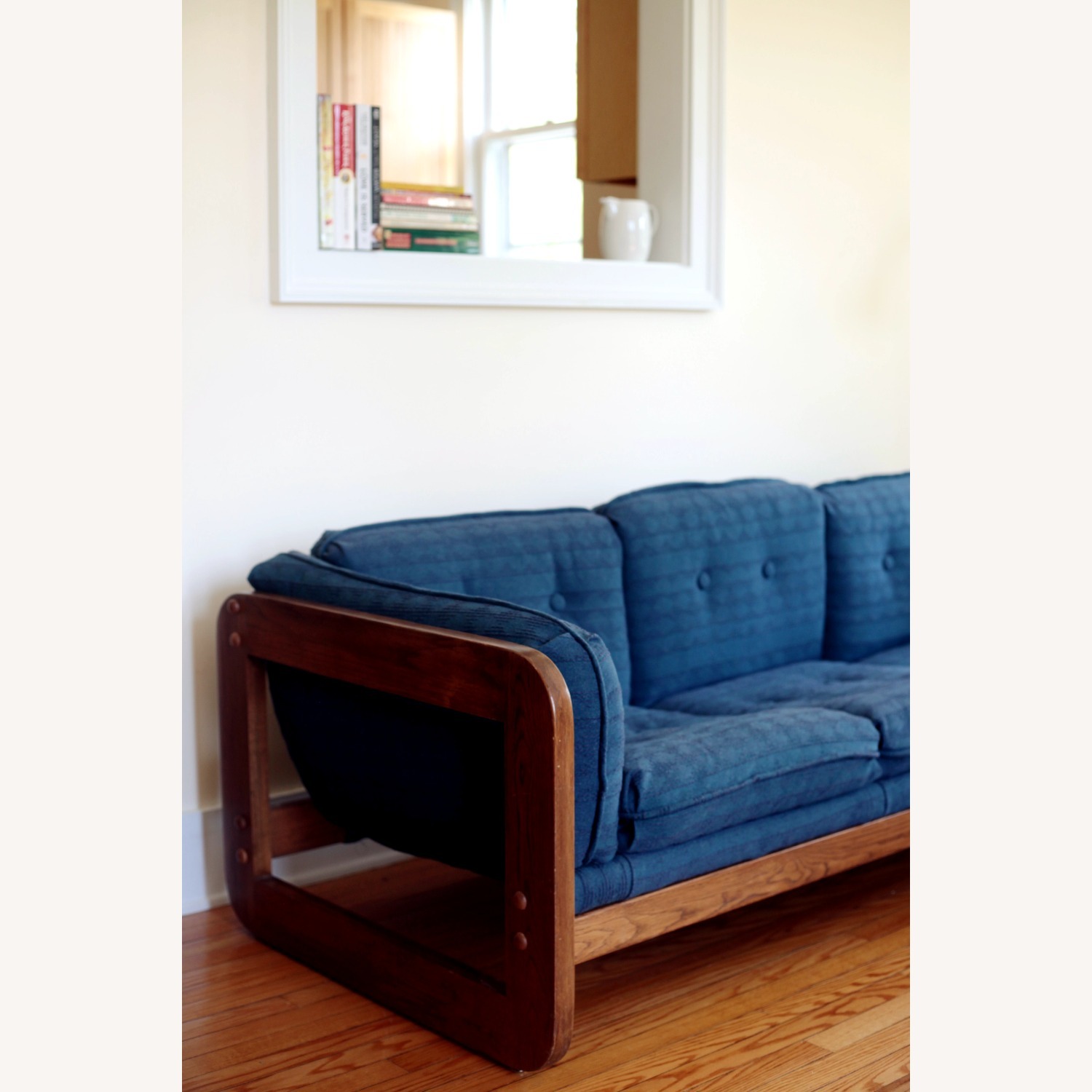 Vintage 1970s Oak Frame Sofa - image-6