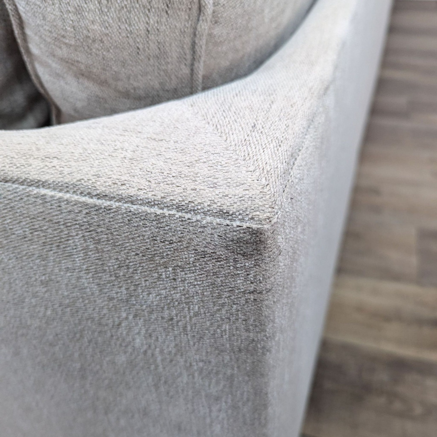 Living Spaces Neutral Gray Sectional Sofa - image-3