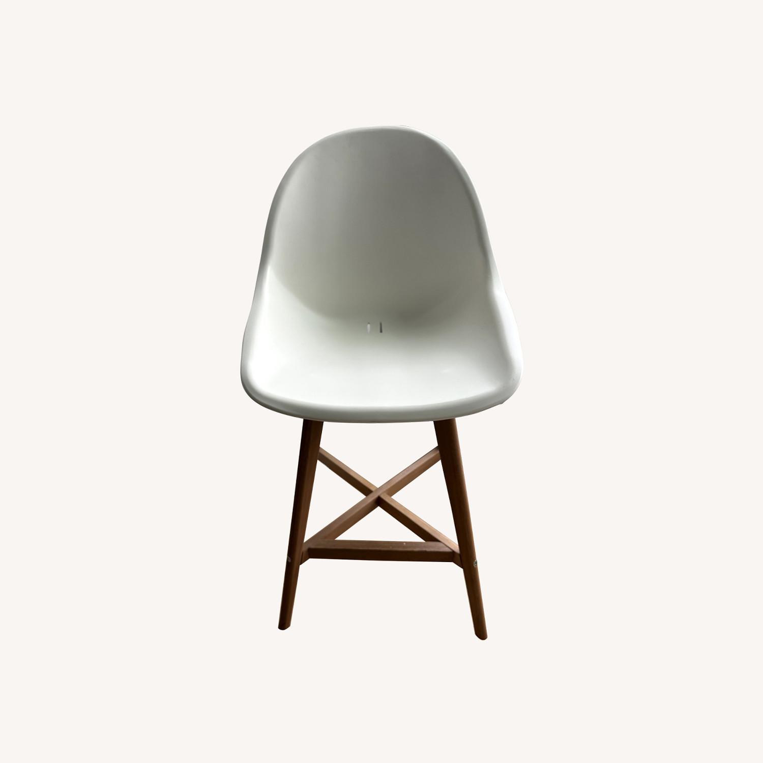 Wayfair Modern White Bar Stools Set of 3 - image-0