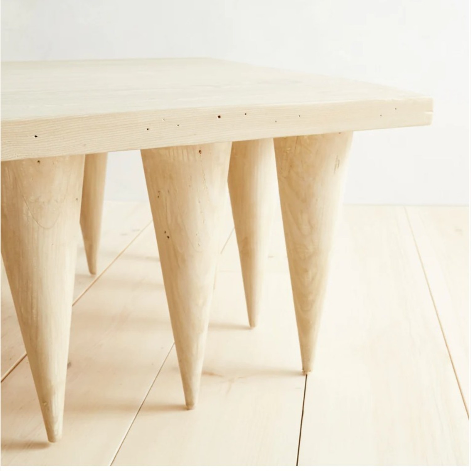 Greywash Coffee Table with Spike Base - image-2