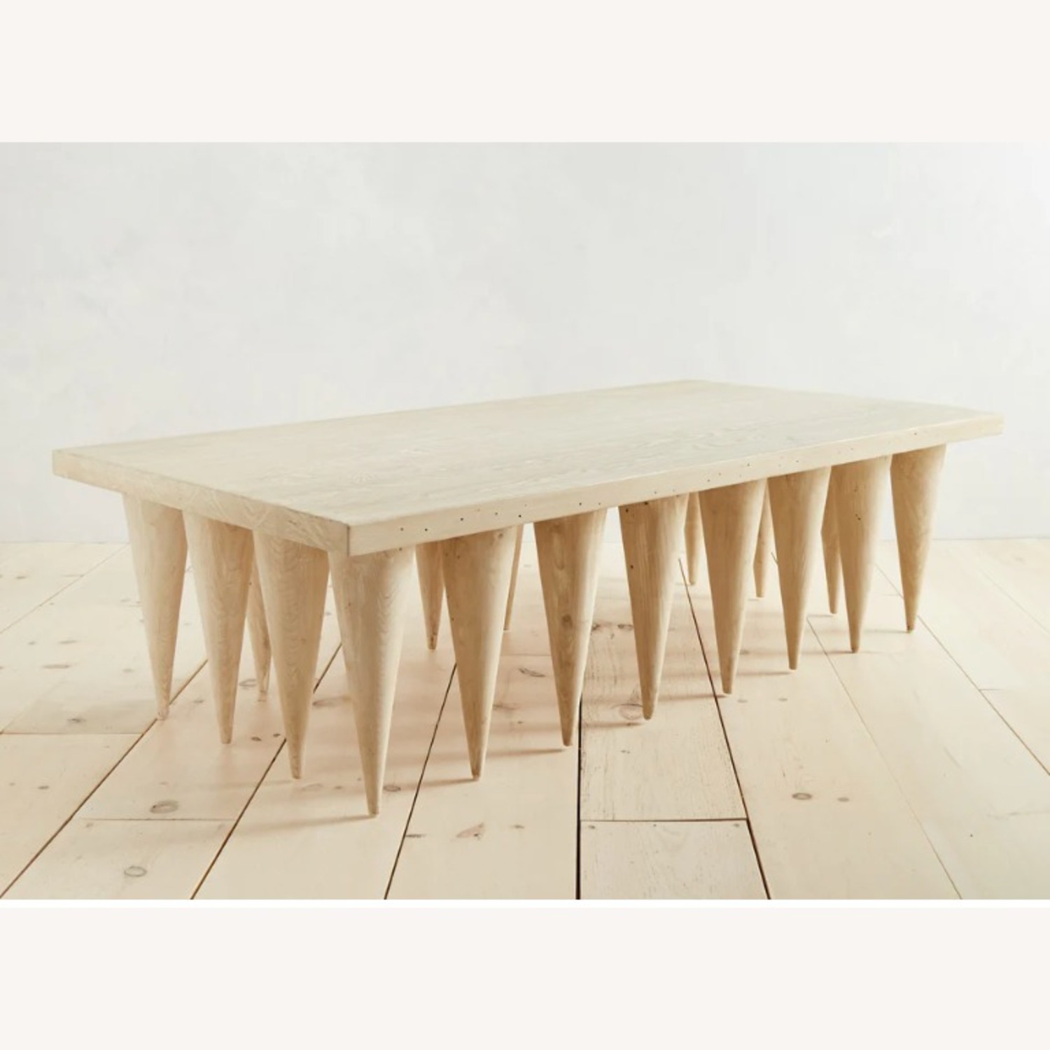 Greywash Coffee Table with Spike Base - image-1