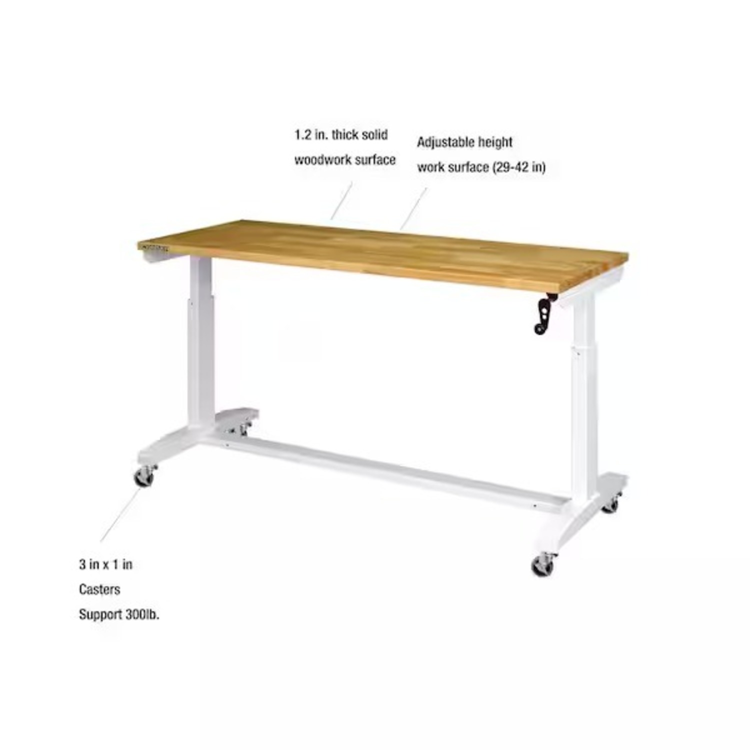 Home Depot Husky Adjustable Height Standing Desks / Worktables - image-1
