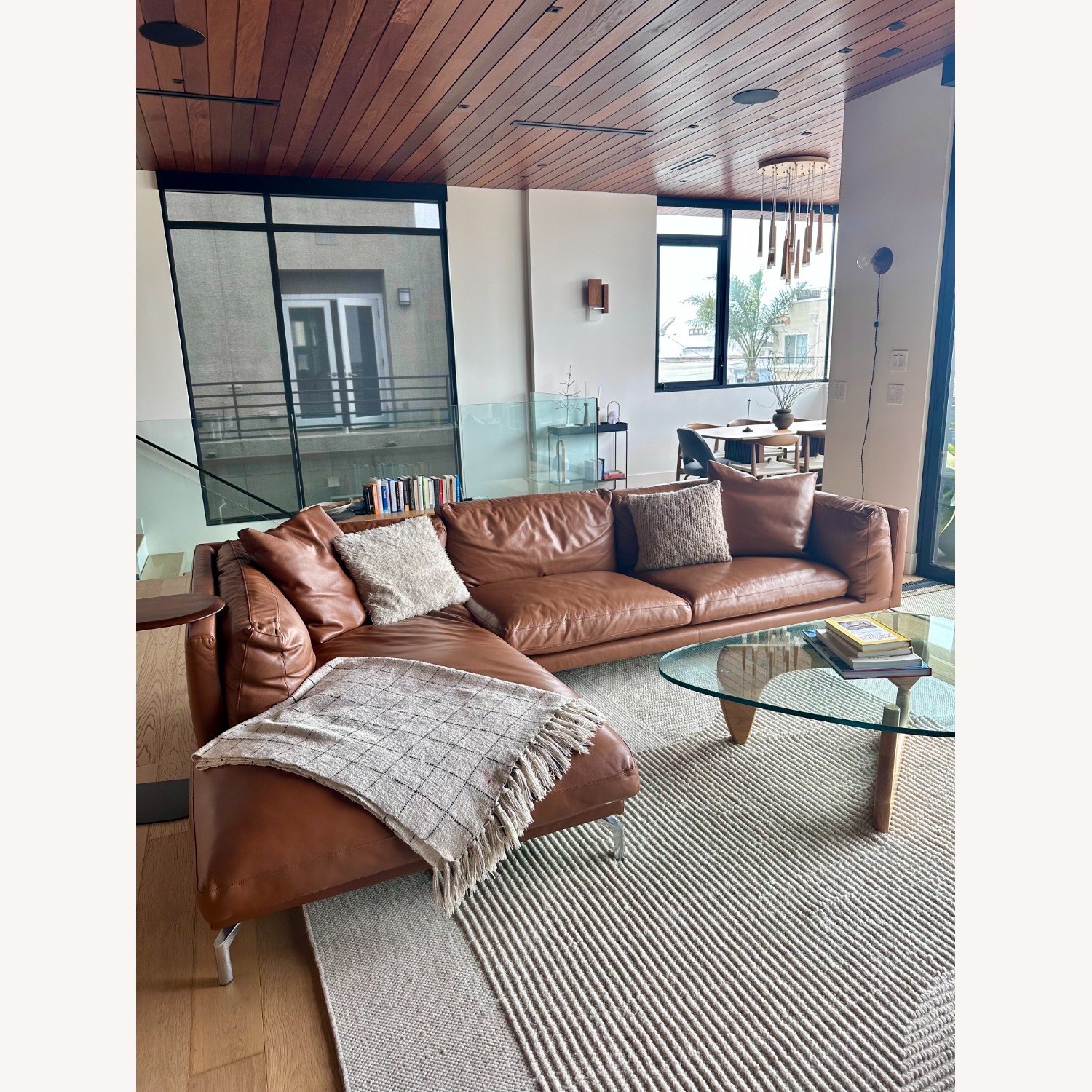  Design Within Reach Como Sectional Leather Sofa  - image-3