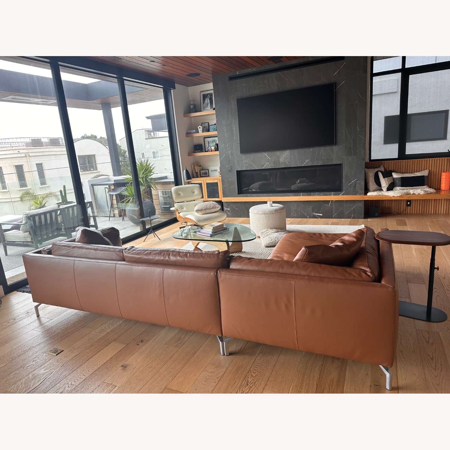  Design Within Reach Como Sectional Leather Sofa  - image-4