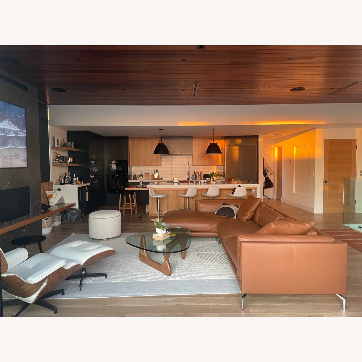  Design Within Reach Como Sectional Leather Sofa  - image-2