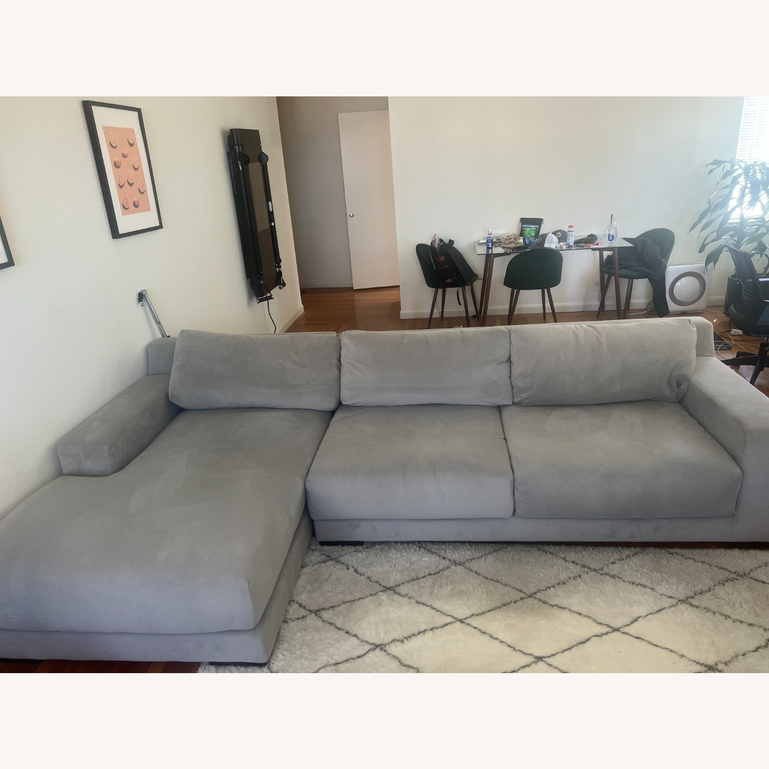 West Elm Dalton Silver Sectional - image-0