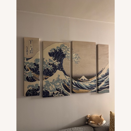 Used The Great Wave off Kanagawa 4-Panel Wall Art for sale on AptDeco