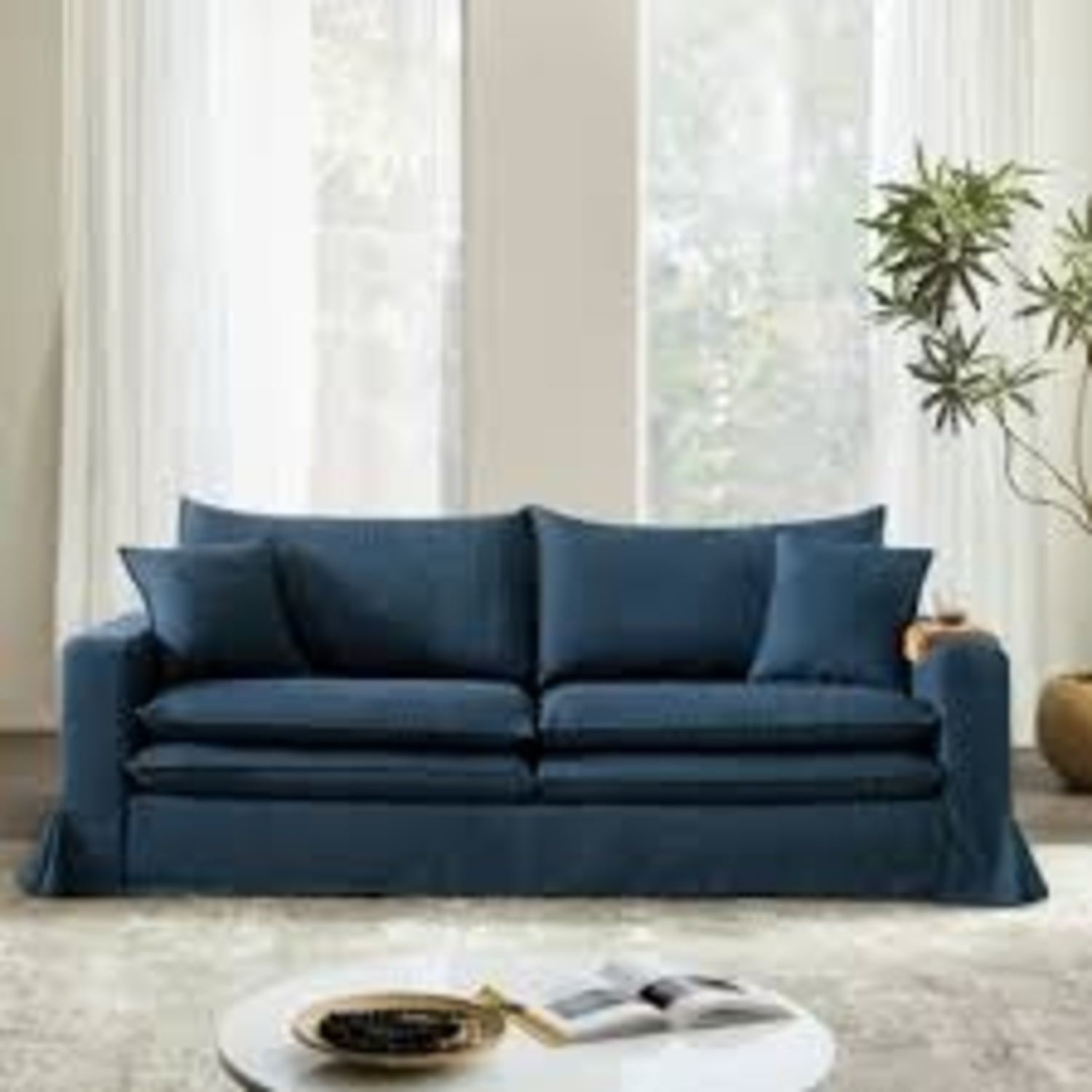Wayfair Hokku Designs Upholstered Slipcovered Sofa - image-4