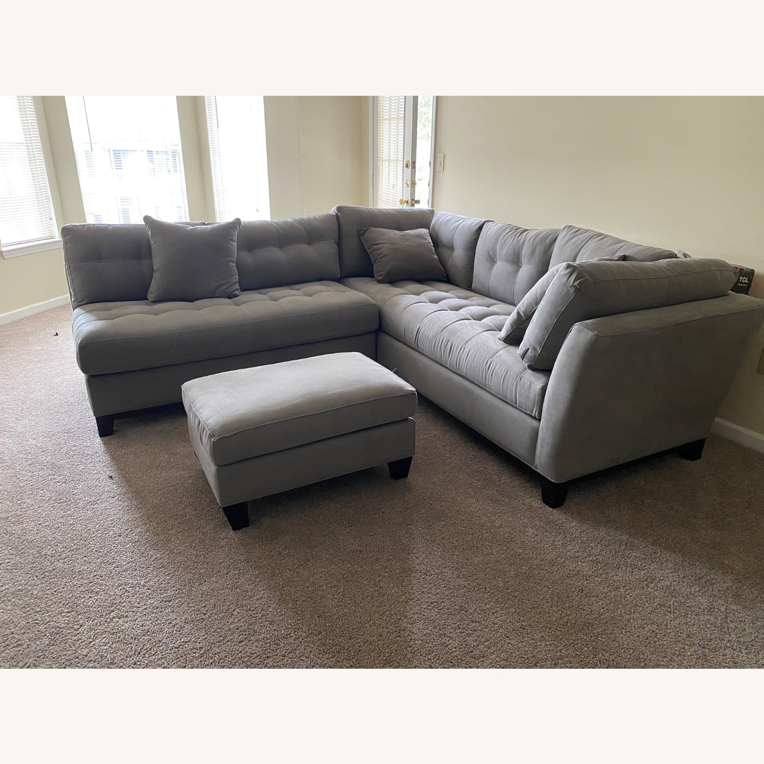 Gray Cindy Crawford Sectional - image-1