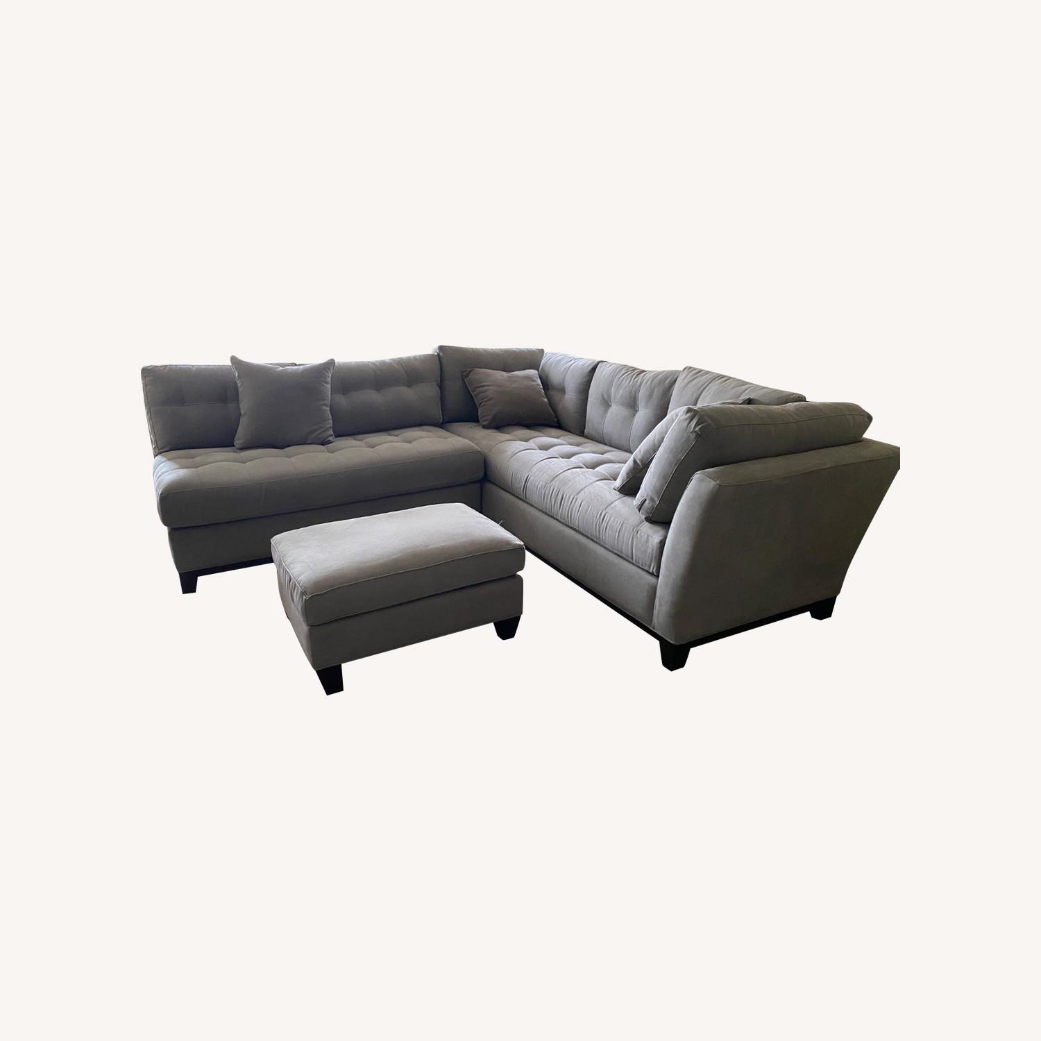 Gray Cindy Crawford Sectional - image-0