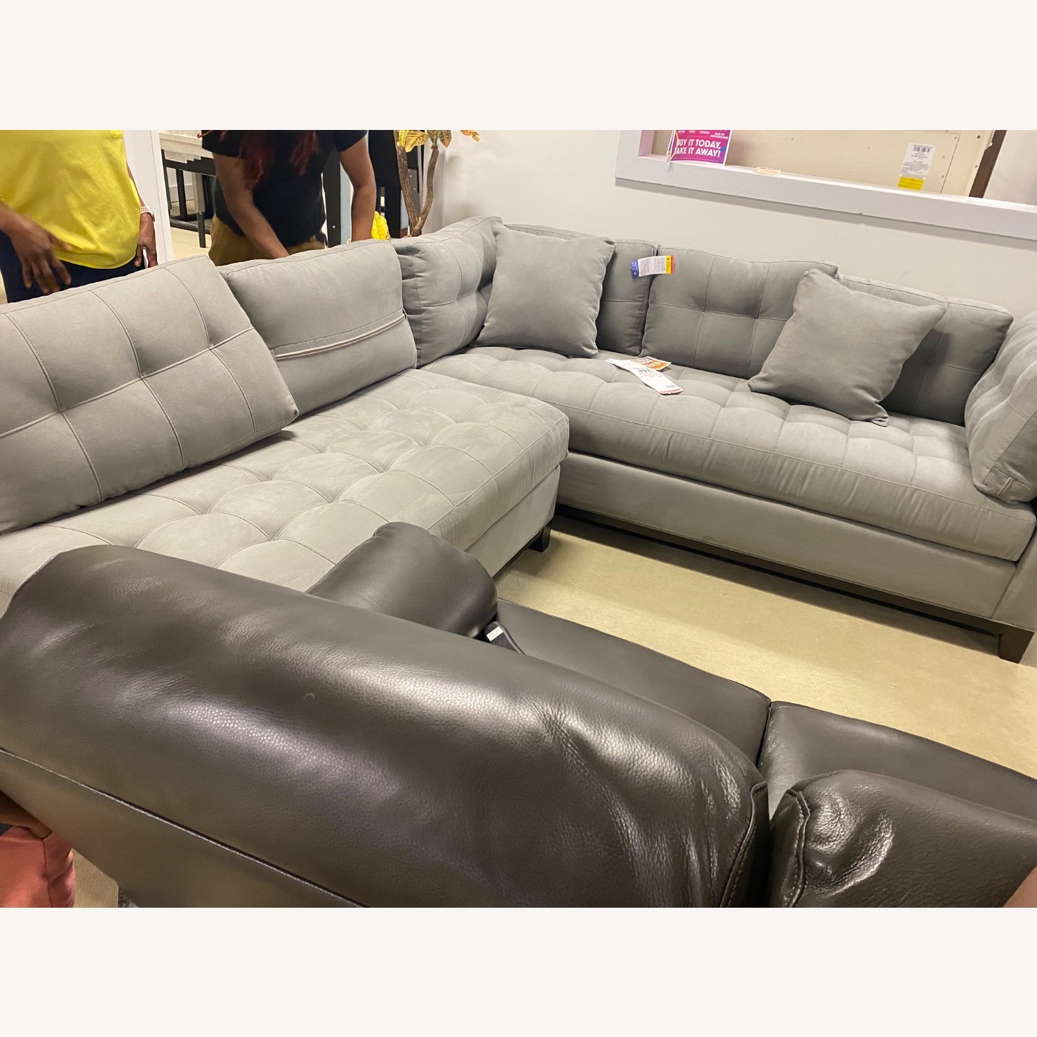 Gray Cindy Crawford Sectional - image-4