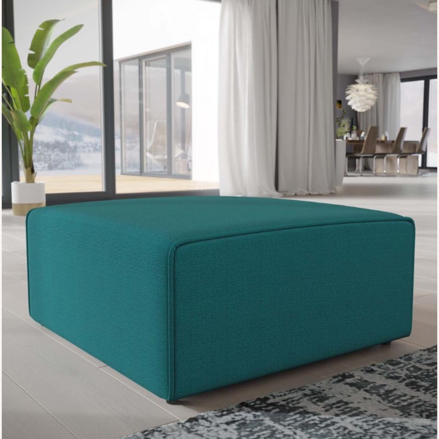 Modway Mingle Blue Ottoman - image-3