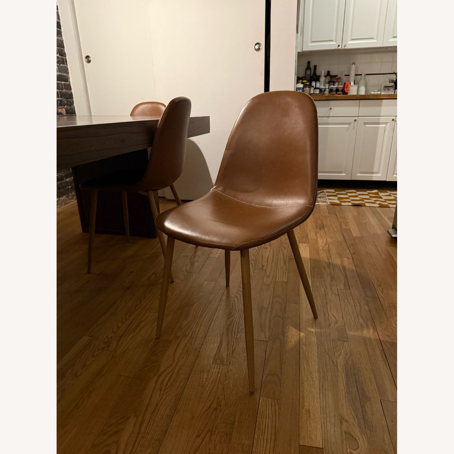 Wood Dining Table with Storage Drawers & 4 Chairs - image-7