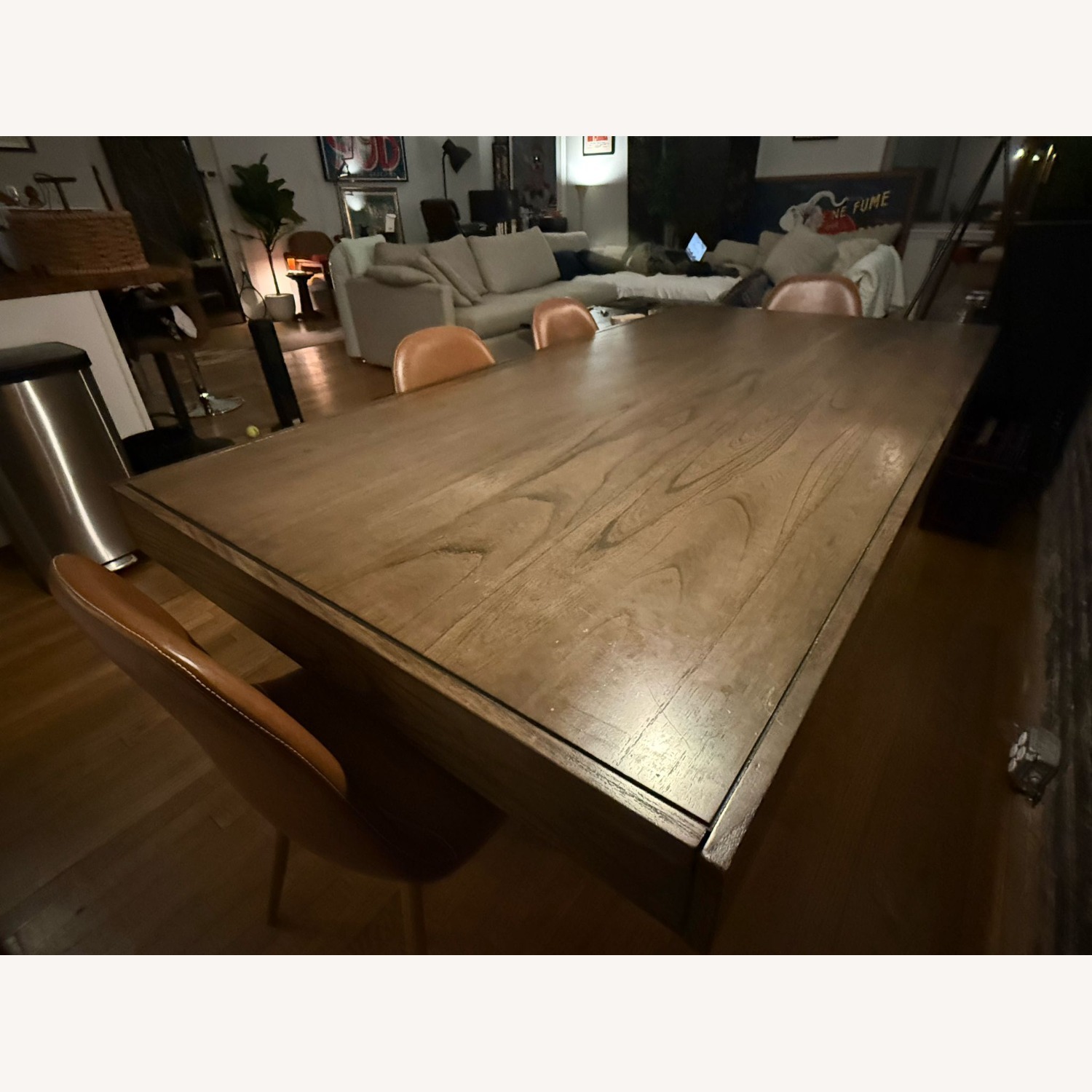 Wood Dining Table with Storage Drawers & 4 Chairs - image-5