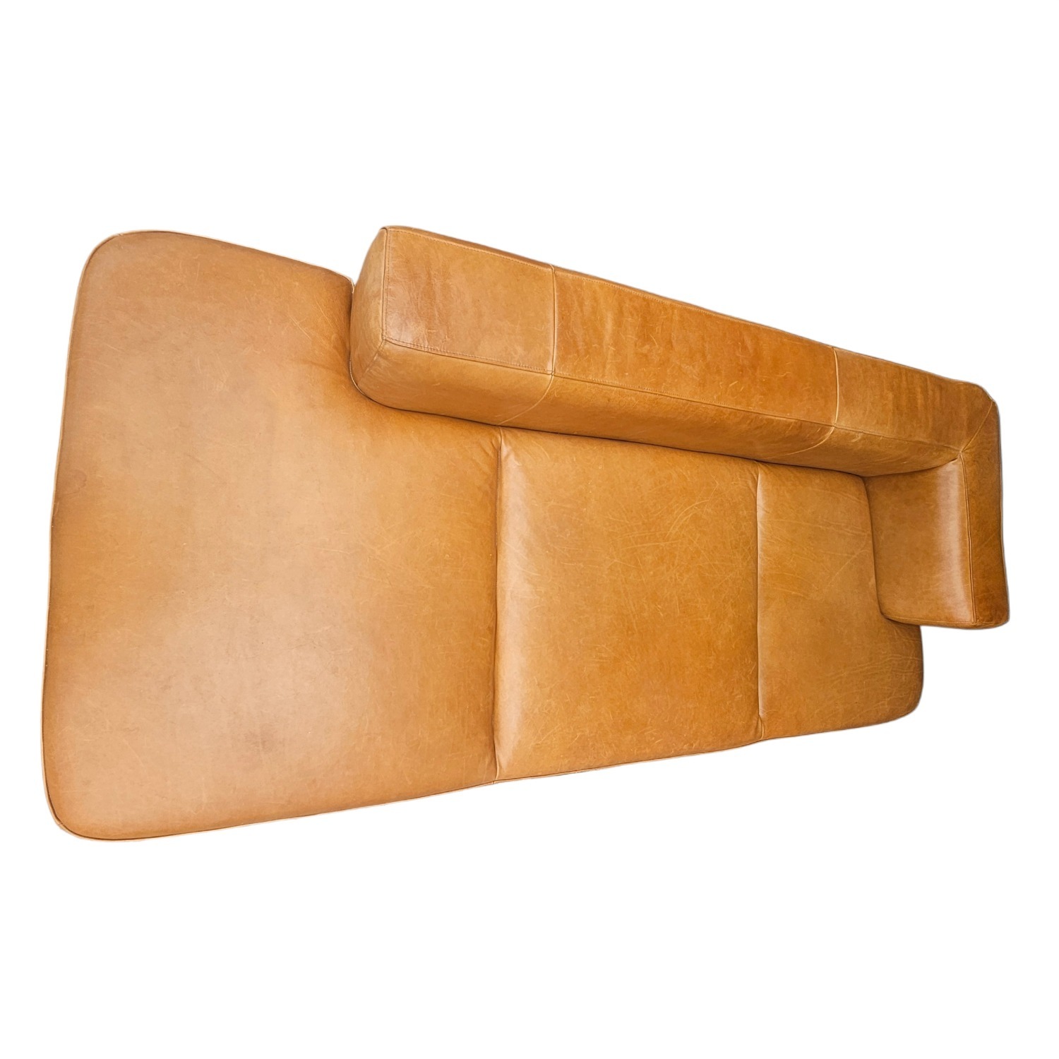 CB2 Serafin 81" Brown Leather Daybed - image-3