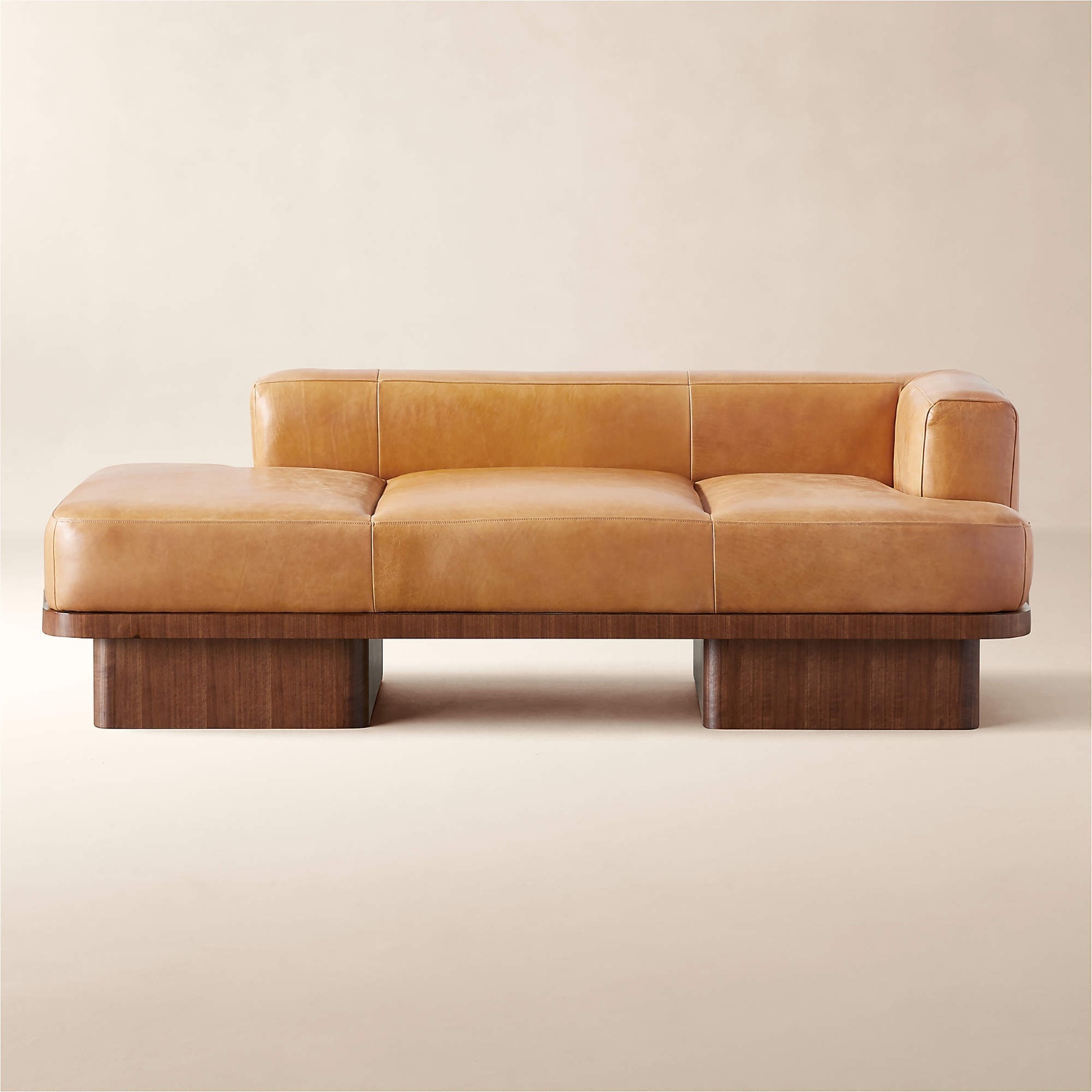 CB2 Serafin 81" Brown Leather Daybed - image-16