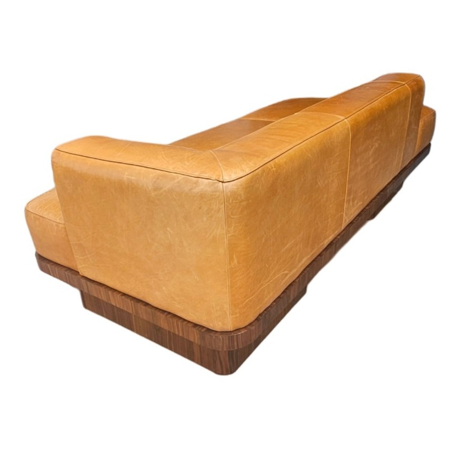 CB2 Serafin 81" Brown Leather Daybed - image-10