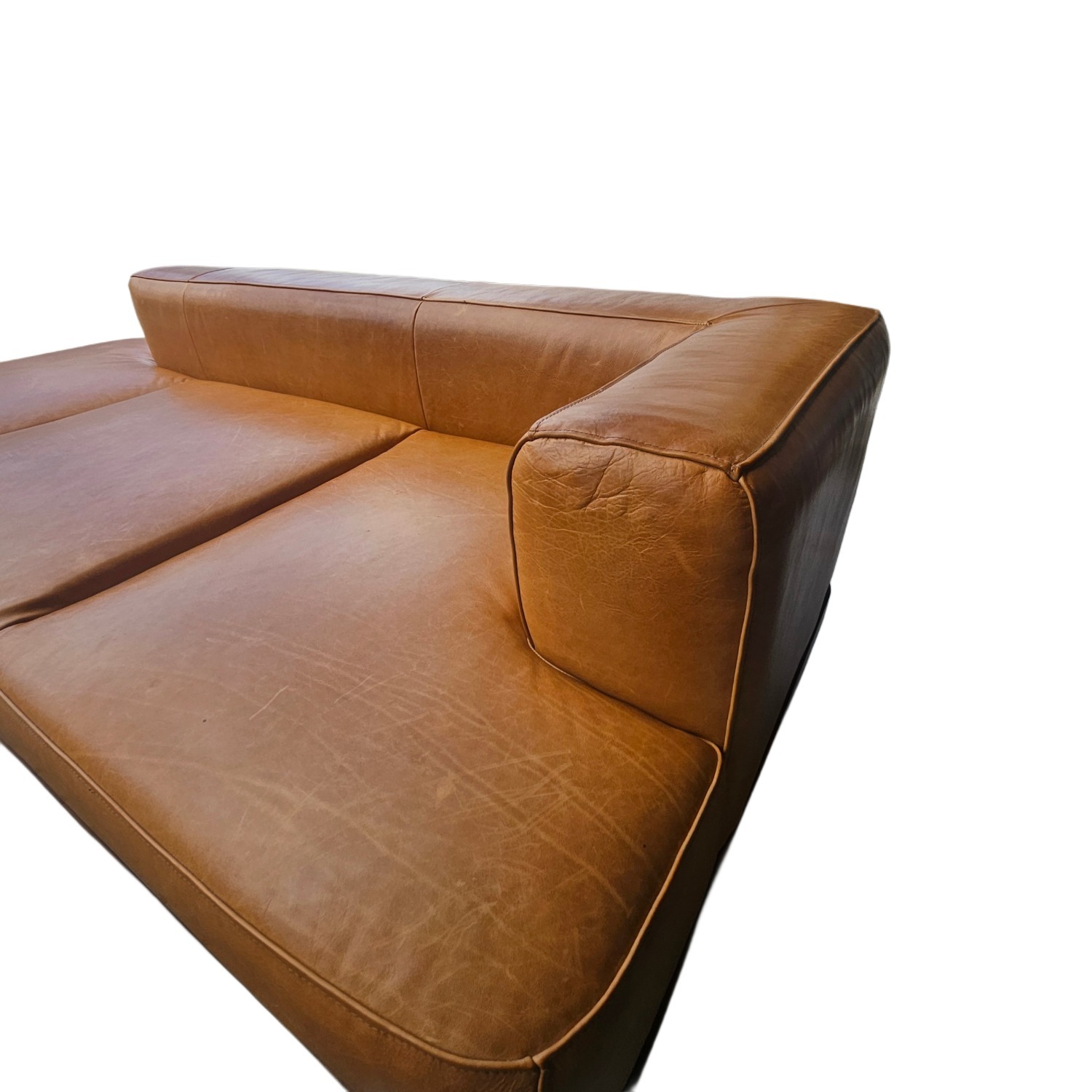 CB2 Serafin 81" Brown Leather Daybed - image-2