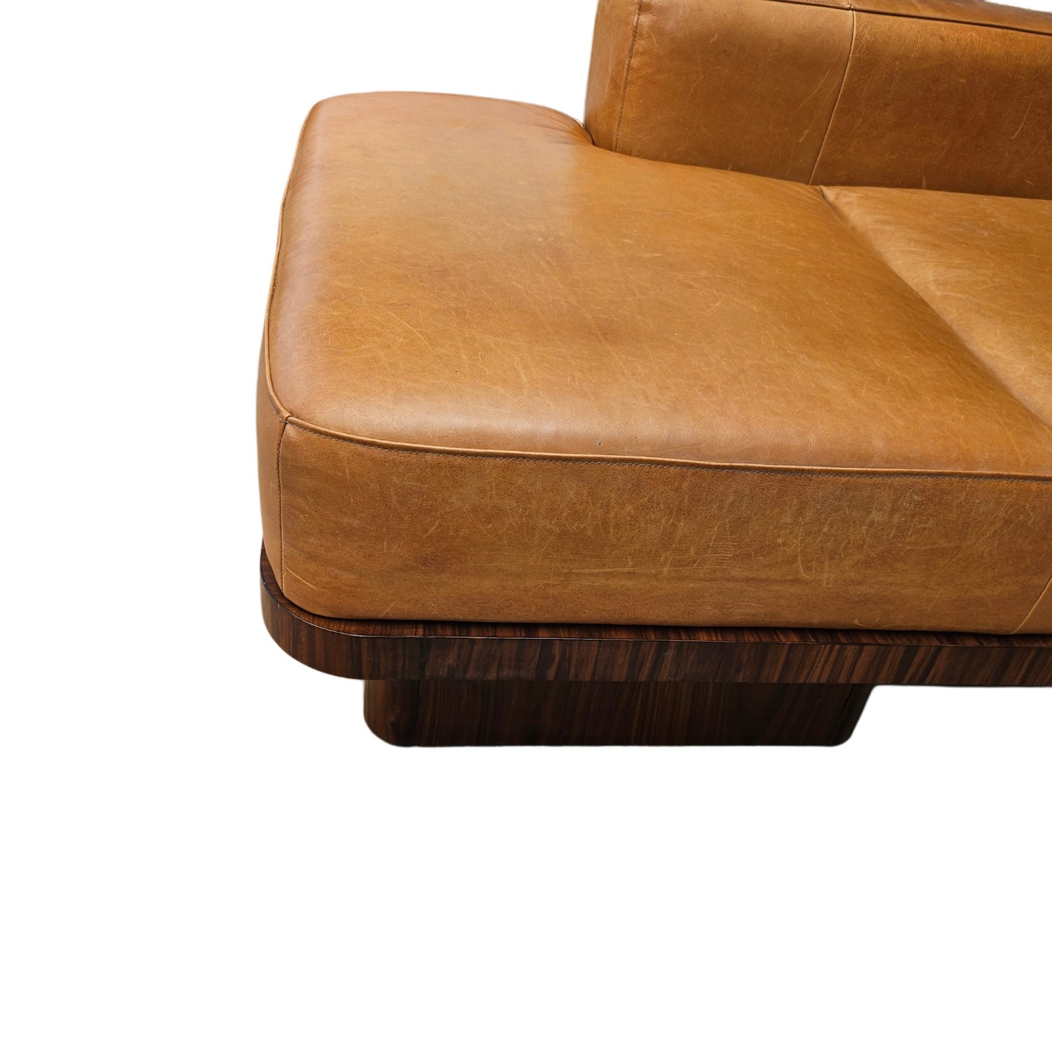 CB2 Serafin 81" Brown Leather Daybed - image-7