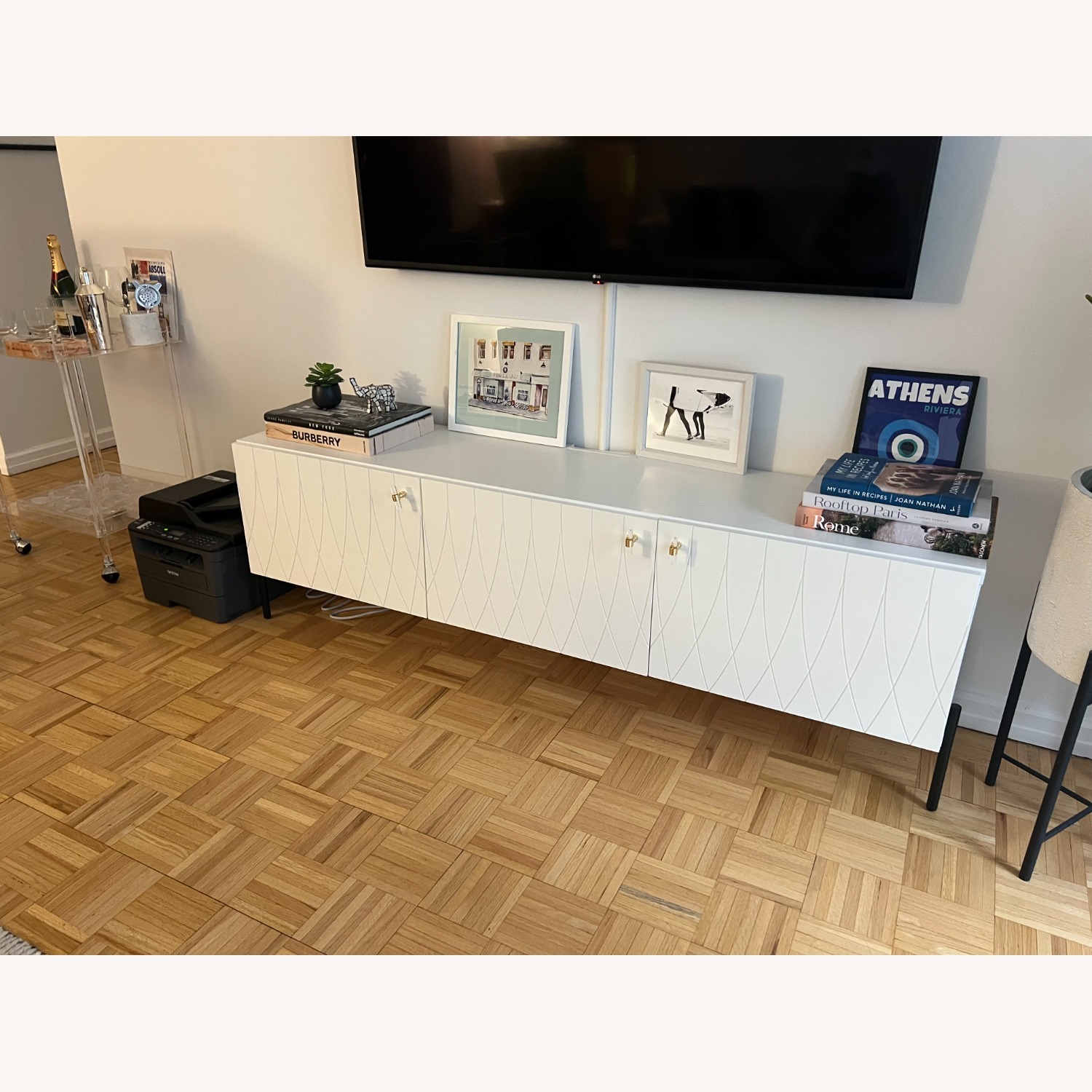 IKEA Besta Media Unit with Custom Norse Hardware - image-1