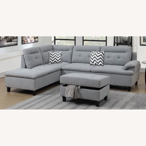 Used Dyontae Light Gray Sectional Sofa for sale on AptDeco