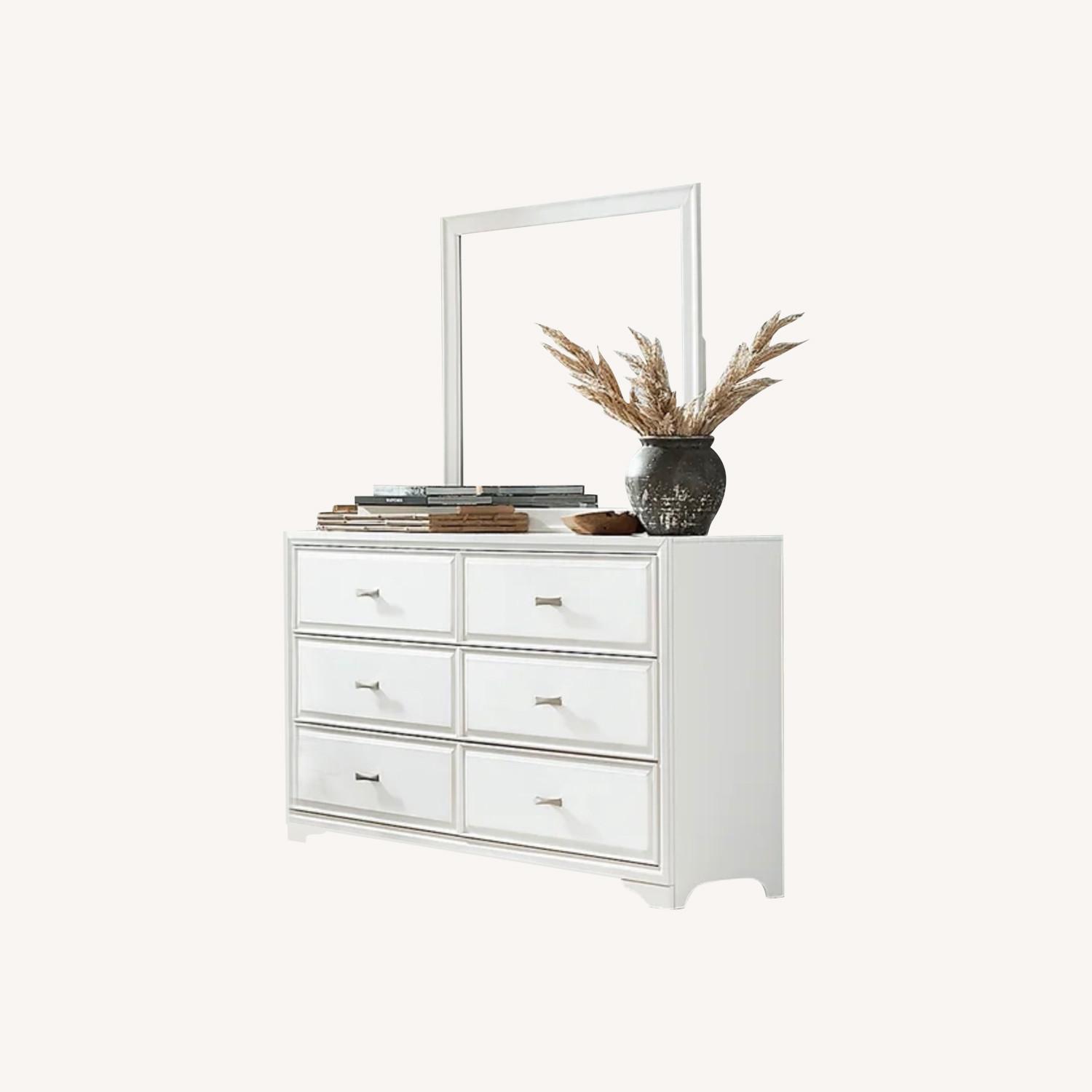 Rooms To Go Belcourt White Dresser w/ mirror - image-0