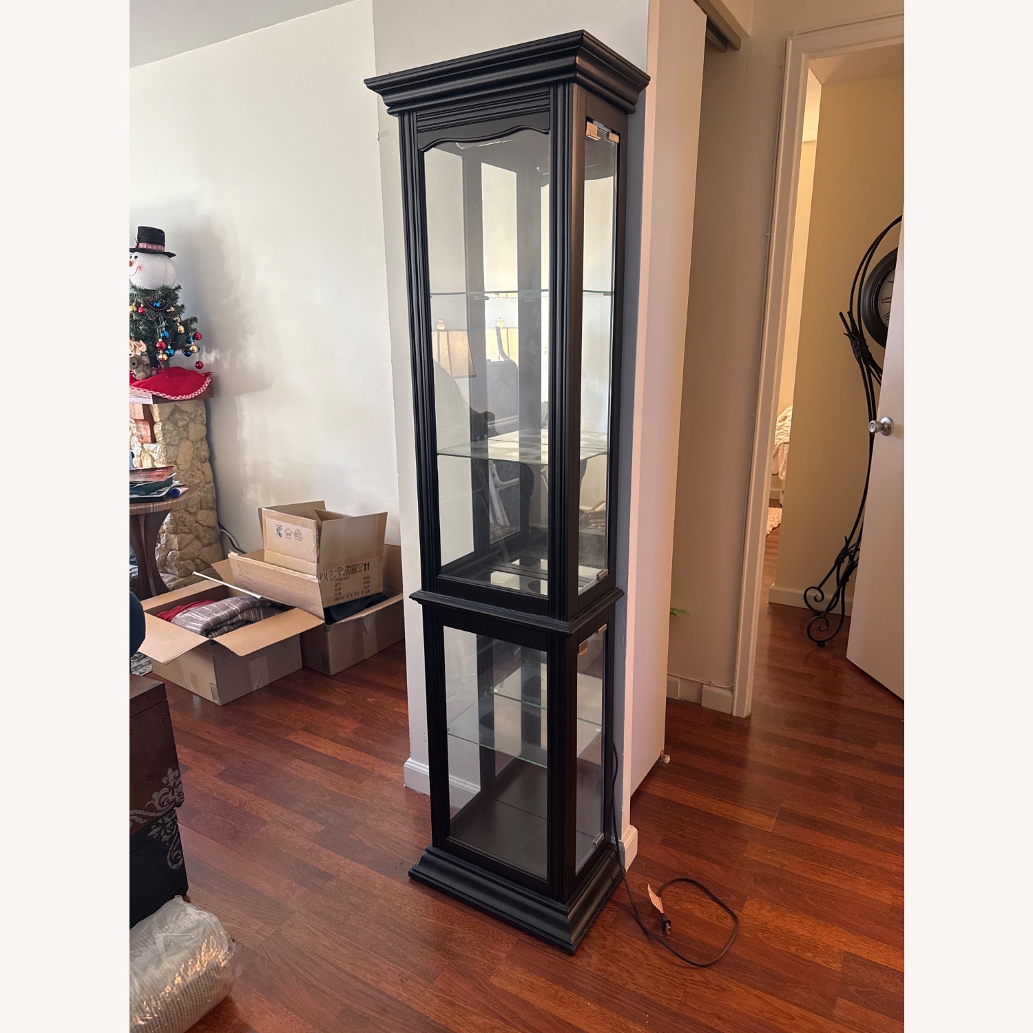 Lighted Cabinet with 4 Glass Shelves  - image-1