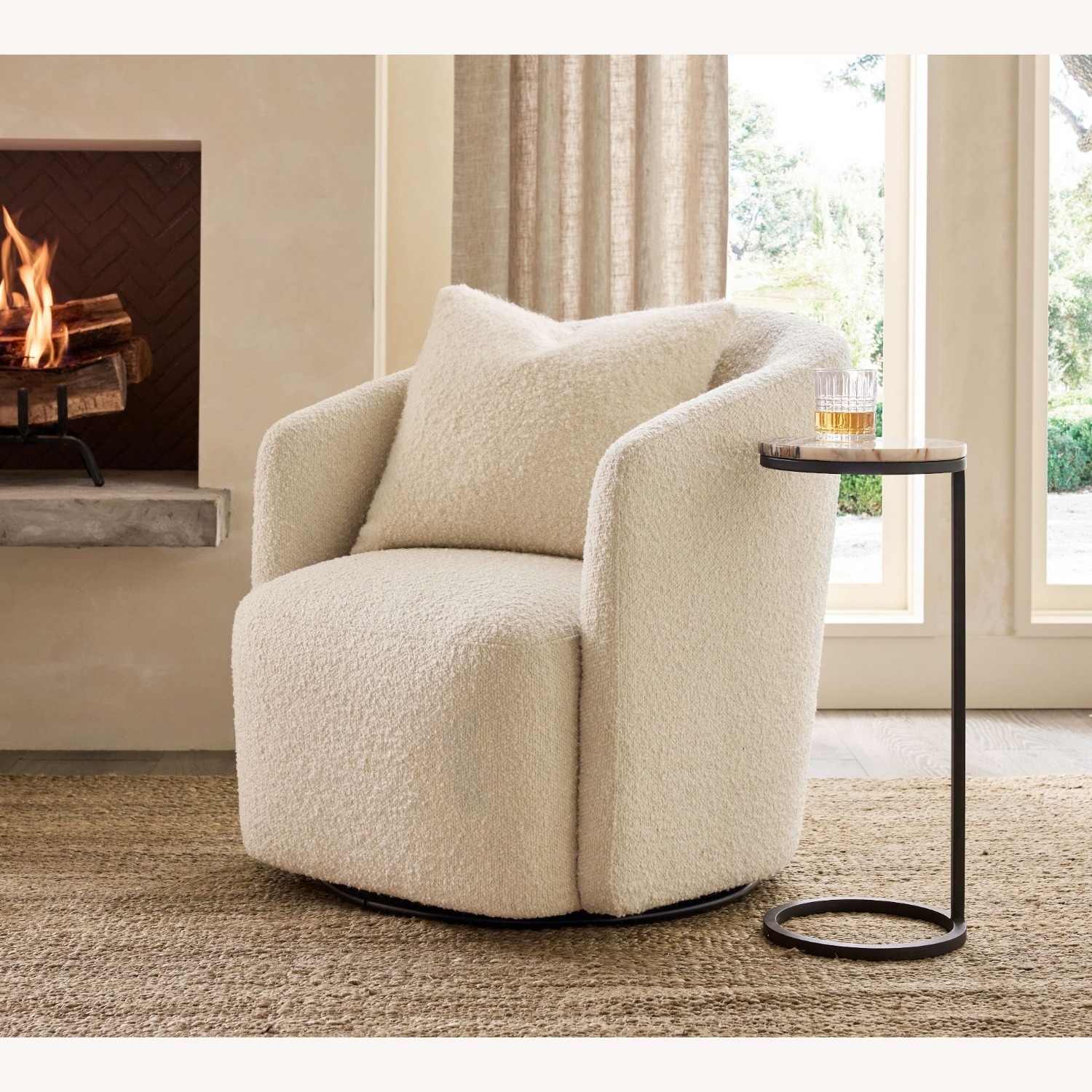 Pottery Barn Preston Swivel Chair - image-3