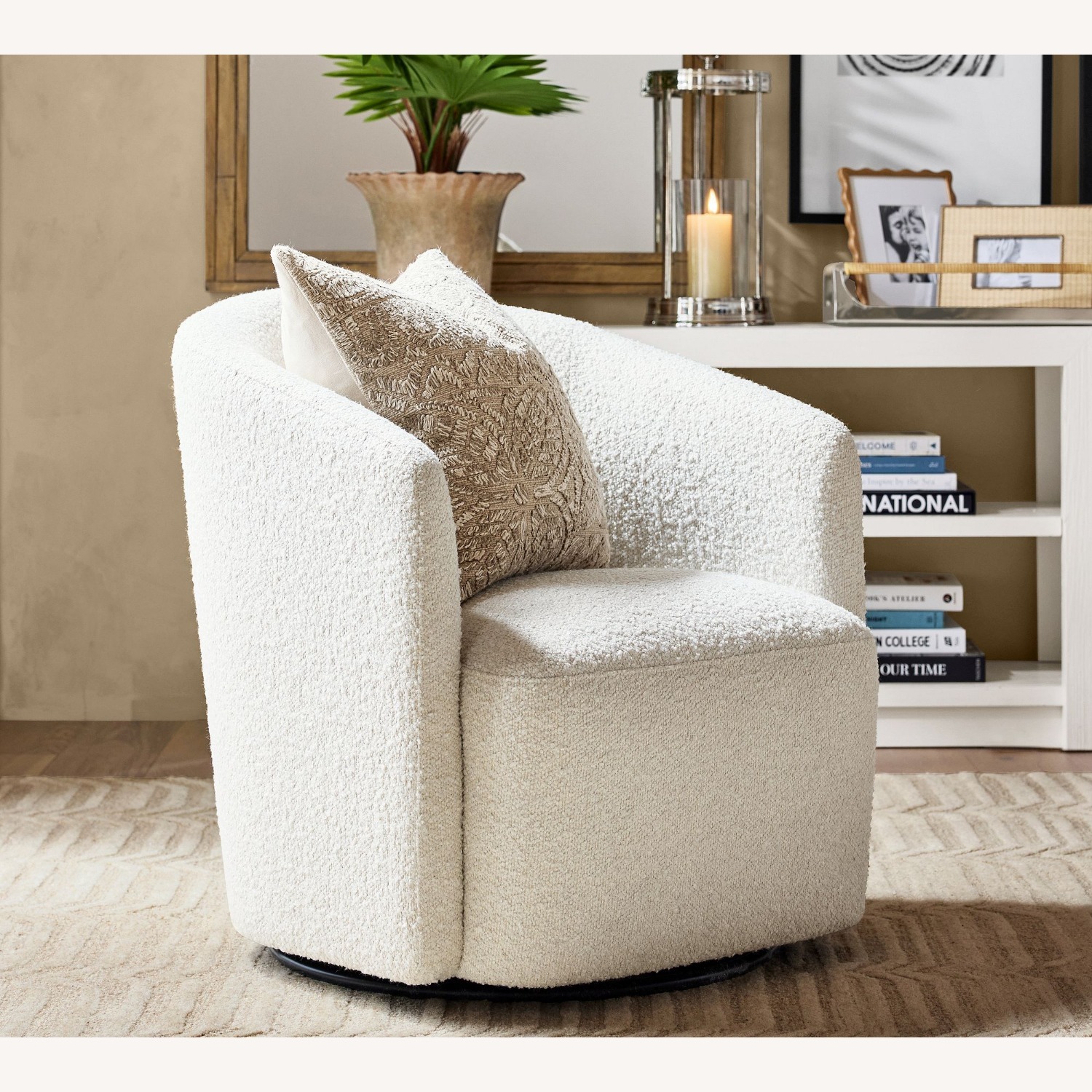 Pottery Barn Preston Swivel Chair - image-4