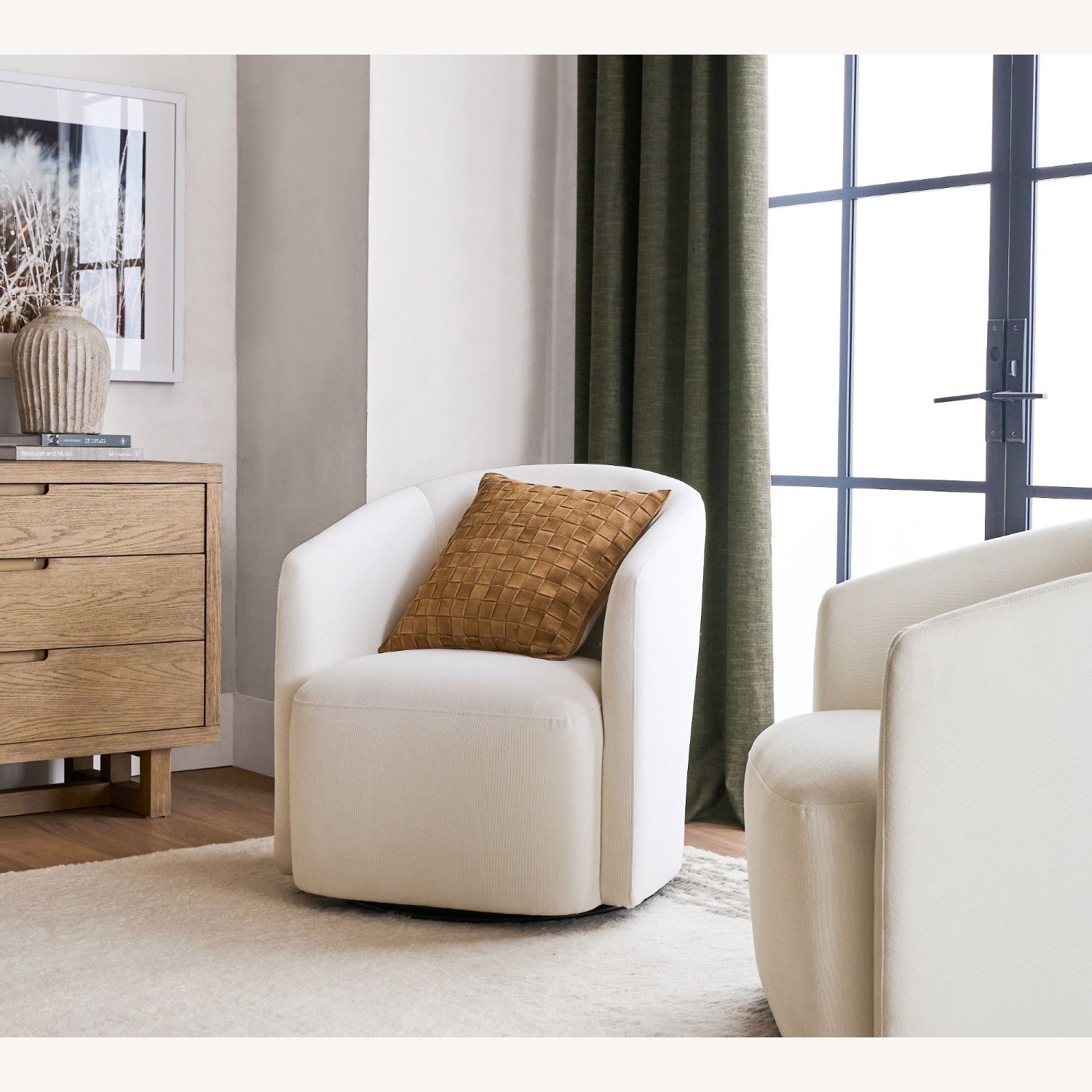 Pottery Barn Preston Swivel Chair - image-2