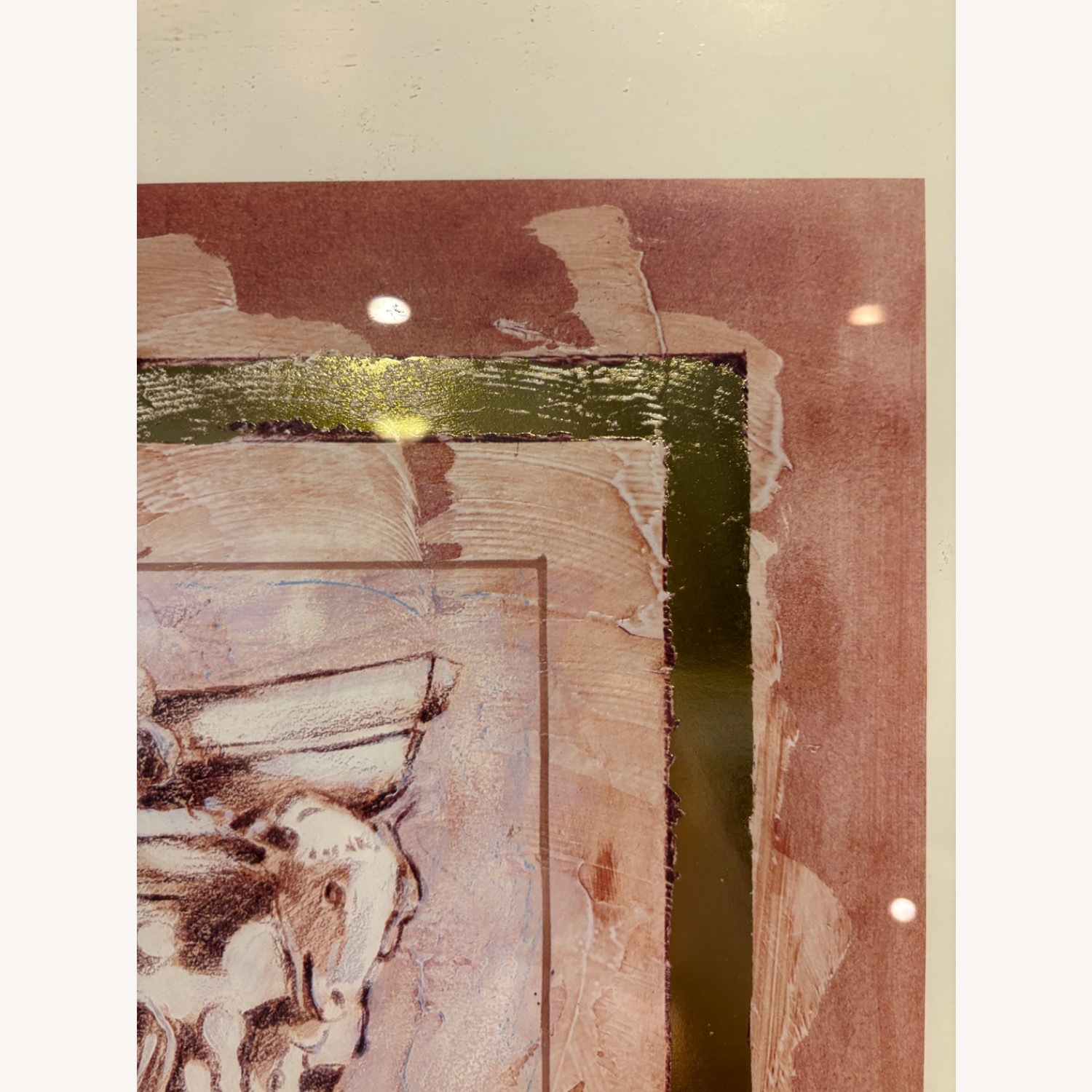  Art Print in Golden Frame W Glass Cover Set of 2 - image-5