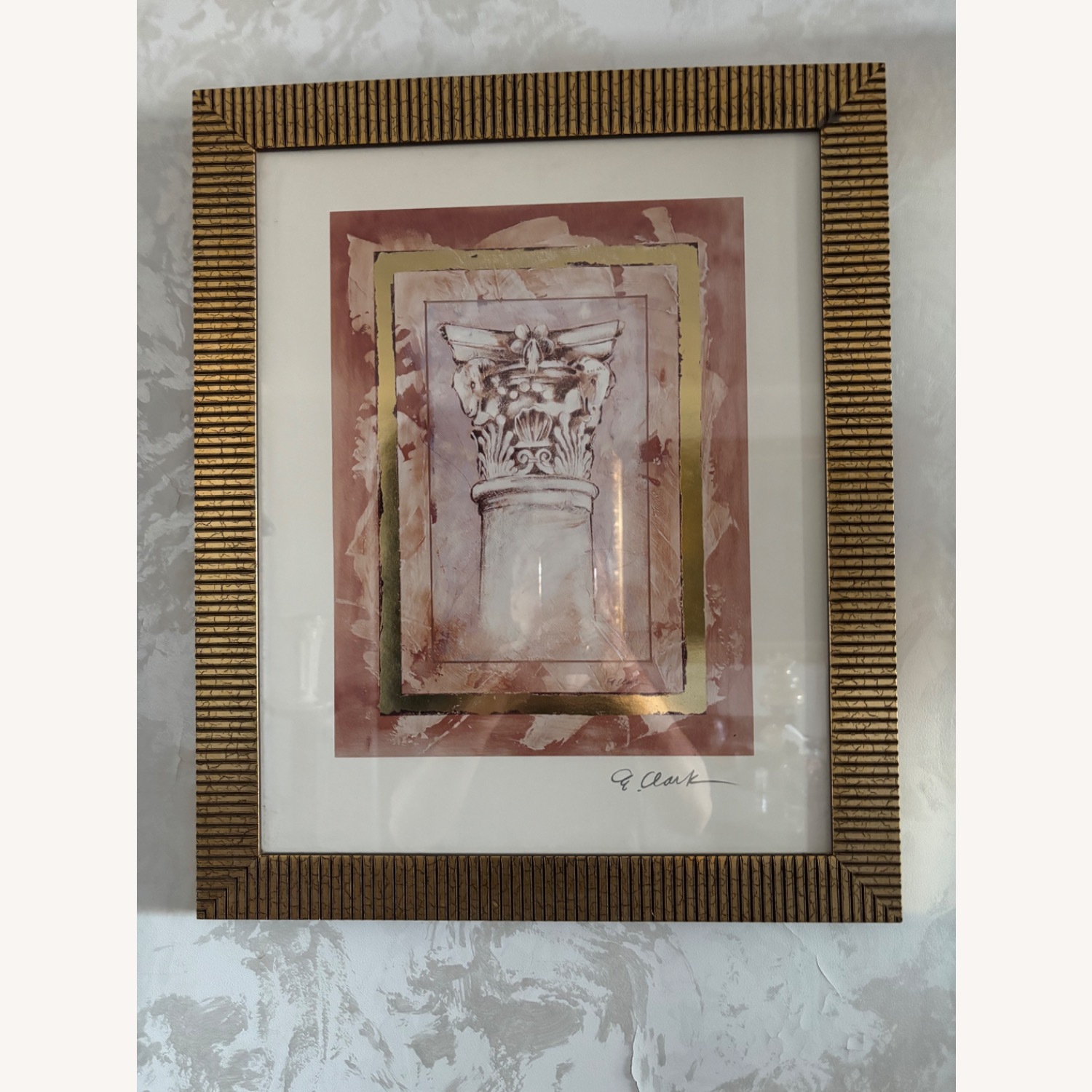  Art Print in Golden Frame W Glass Cover Set of 2 - image-17